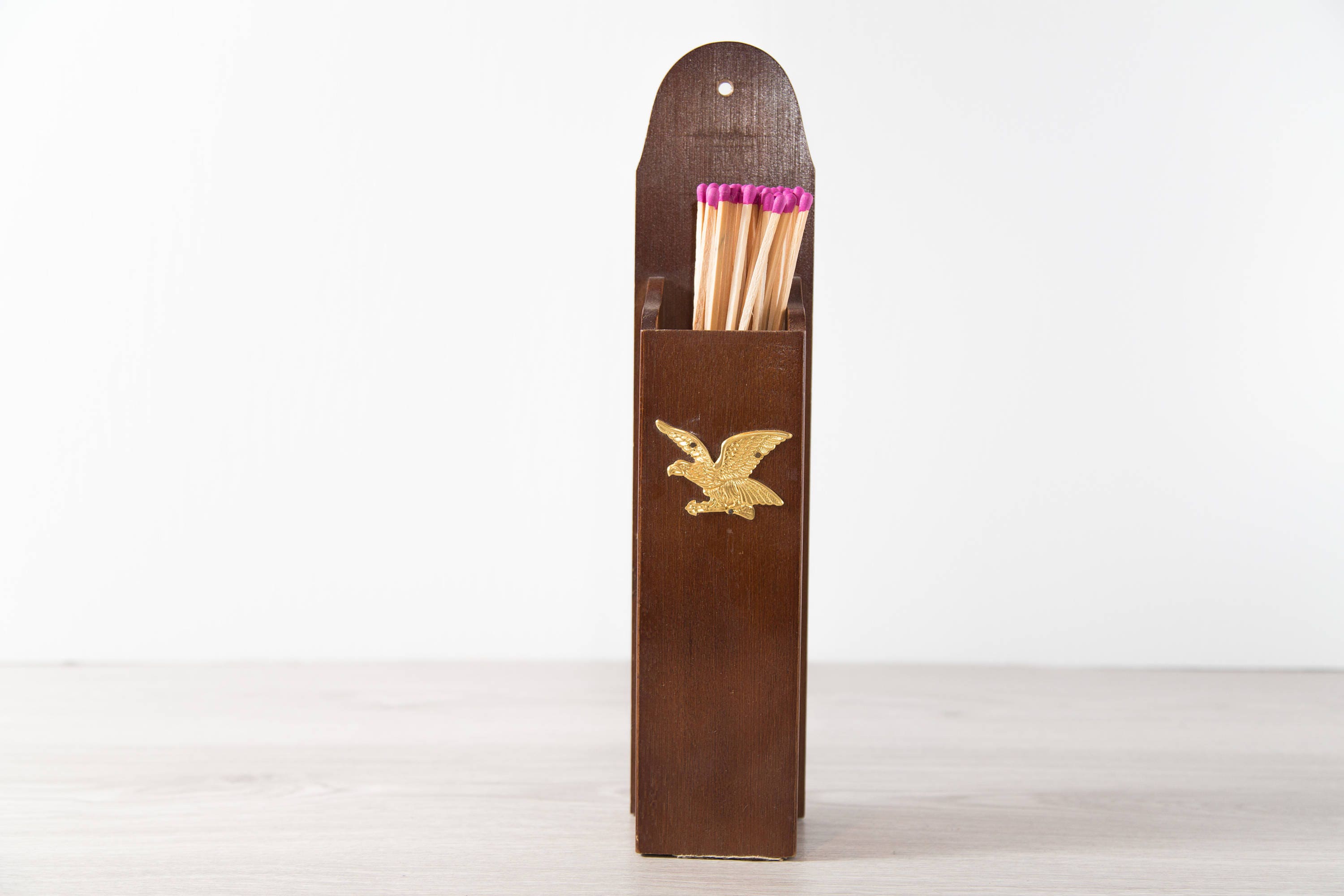 Match Box Holder / Long Matches Wall Hanging Display Container with