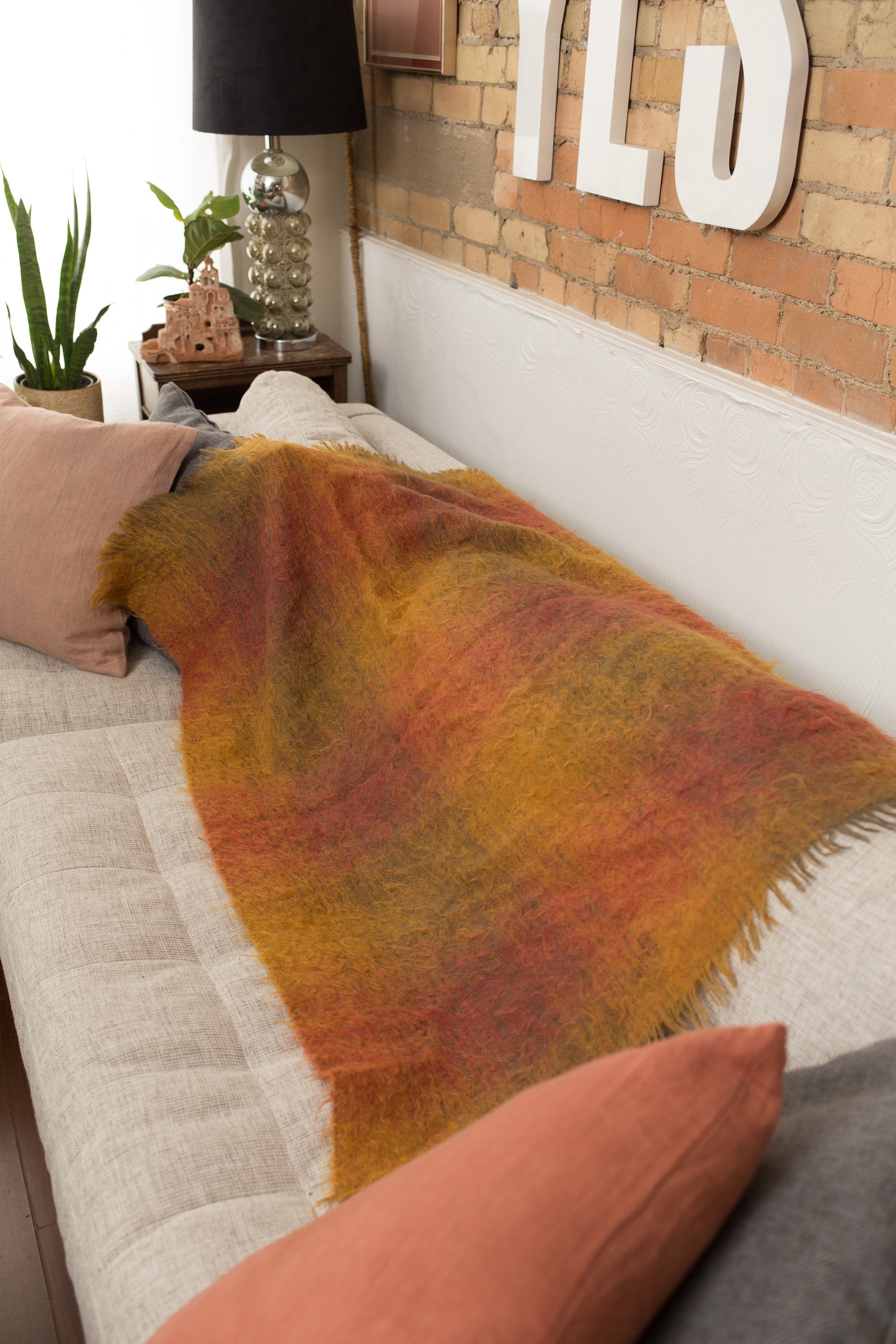 Burnt Orange Ombre Blanket Home of Wordsworth by Chris Reekie and