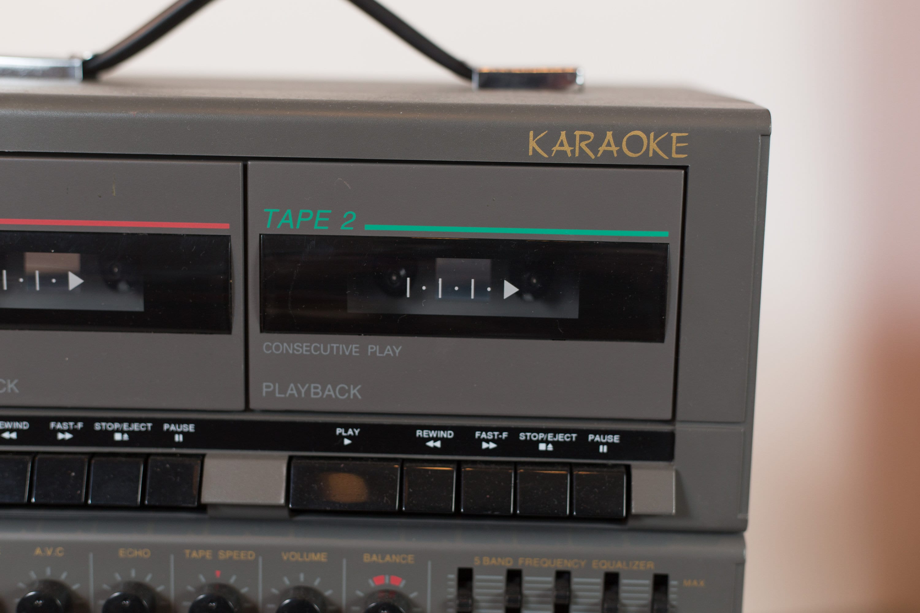 Karaoke Machine Optimus Tape Playback and Recorder
