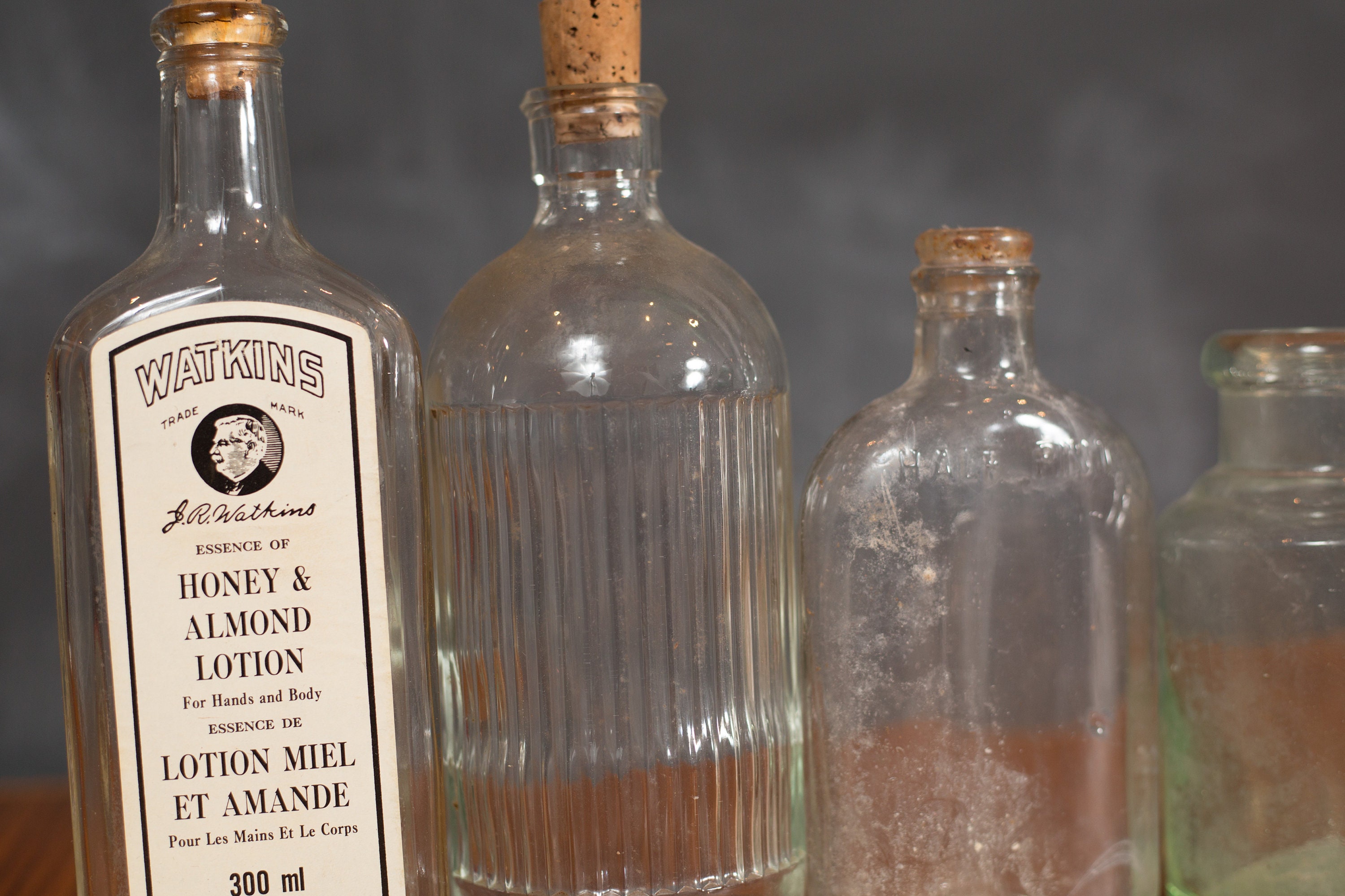 vintage apothecary bottles