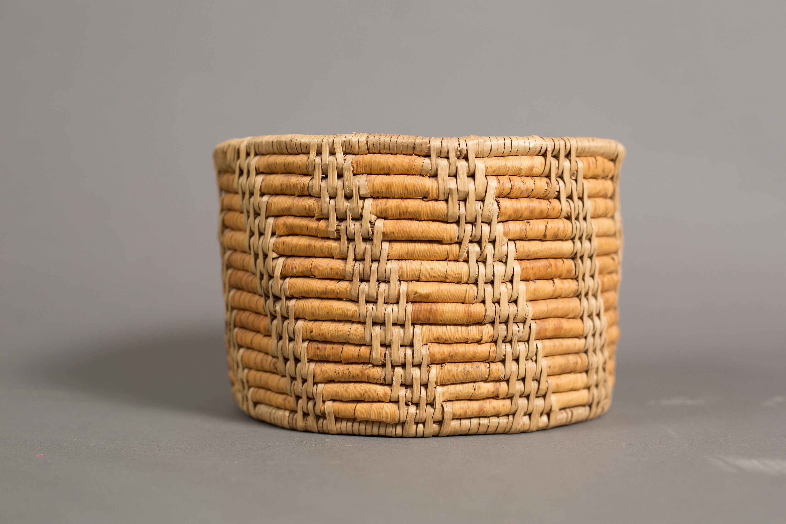 Woven Wicker Baskets Vintage Straw Basket Hand Woven Rustic