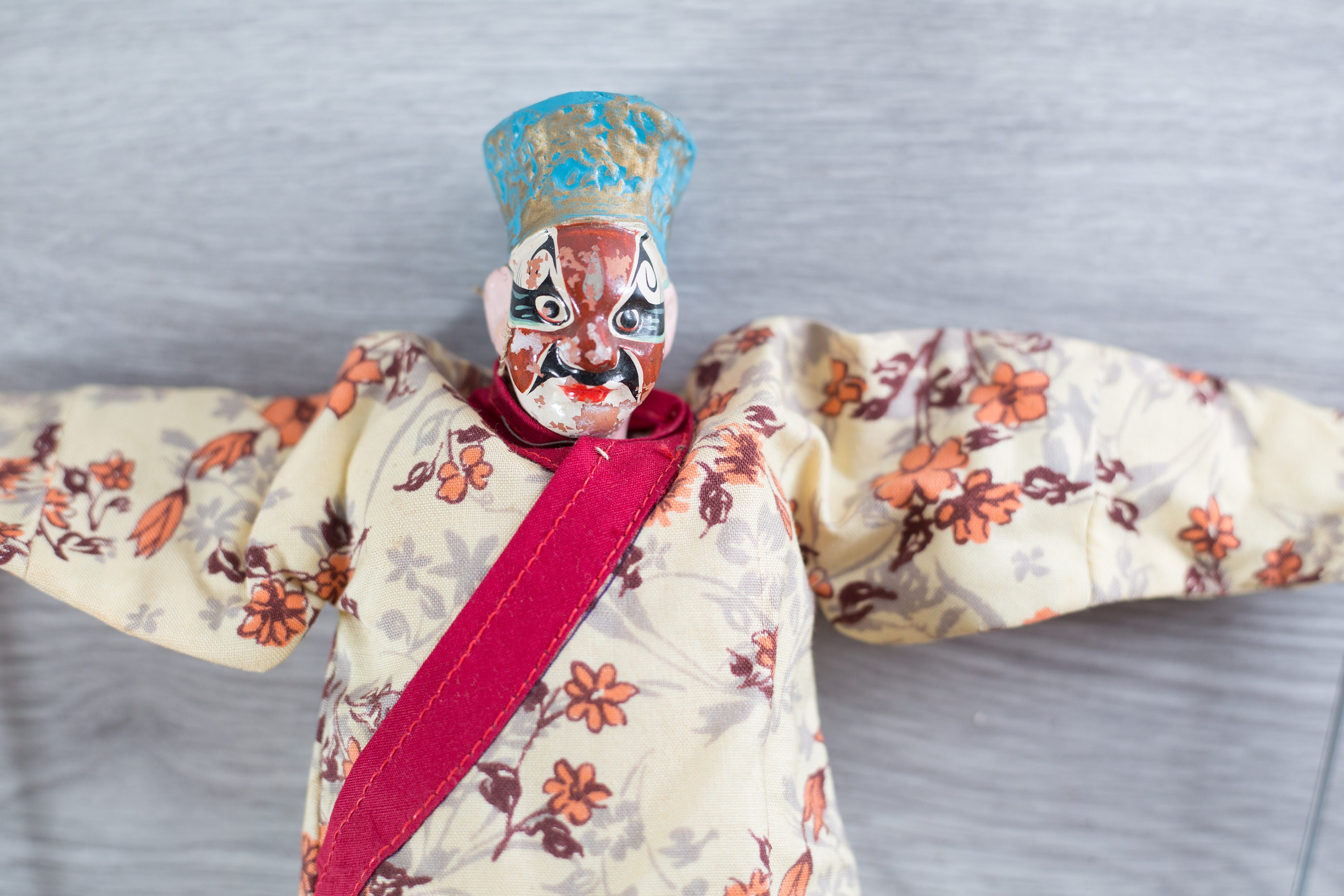 Asian Stick Puppet / Vintage Japanese Puppet Doll