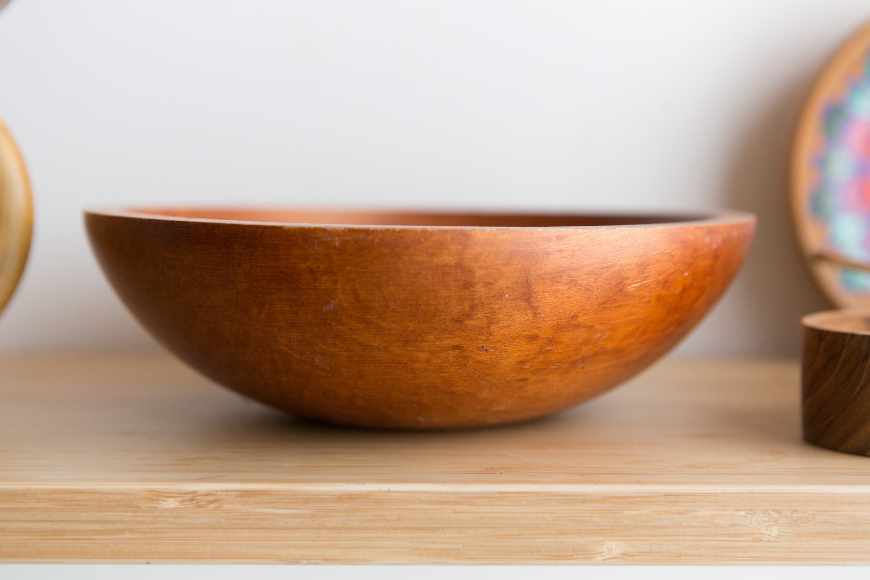 Vintage Wood Bowls, Mug, Condiment Dish, Egg Holder Vintage Solid