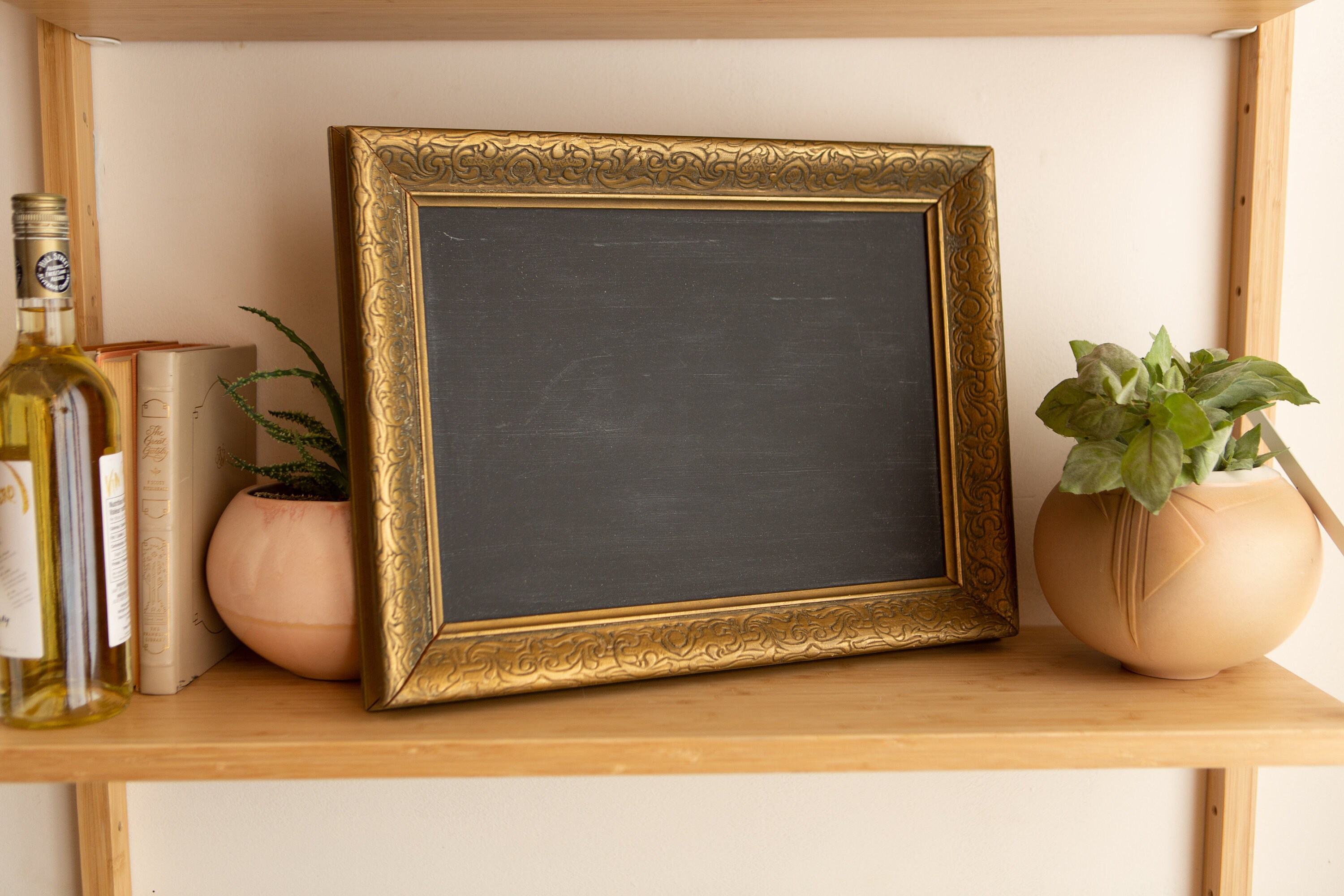 Vintage Framed Chalkboard With Gold Frame Restaurant Menu Chalkboard In Antique Frame