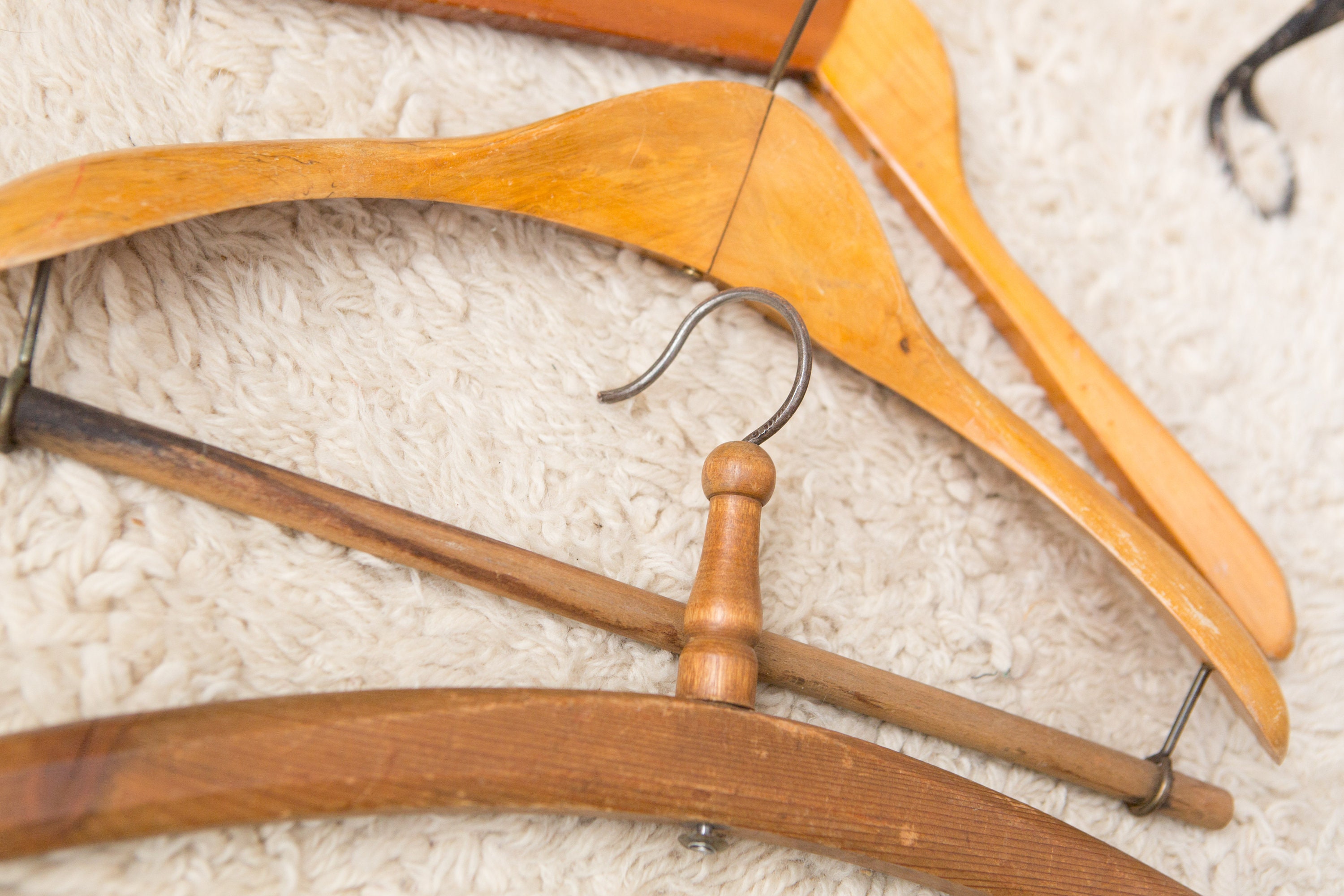 10 Wood Hangers Vintage Clothing Hangers from Toronto Canada with