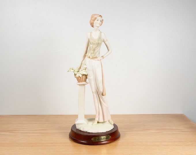 Vintage A.Belcari/Capodimonte Art Deco Dear Figurine - signed - Made In Italy