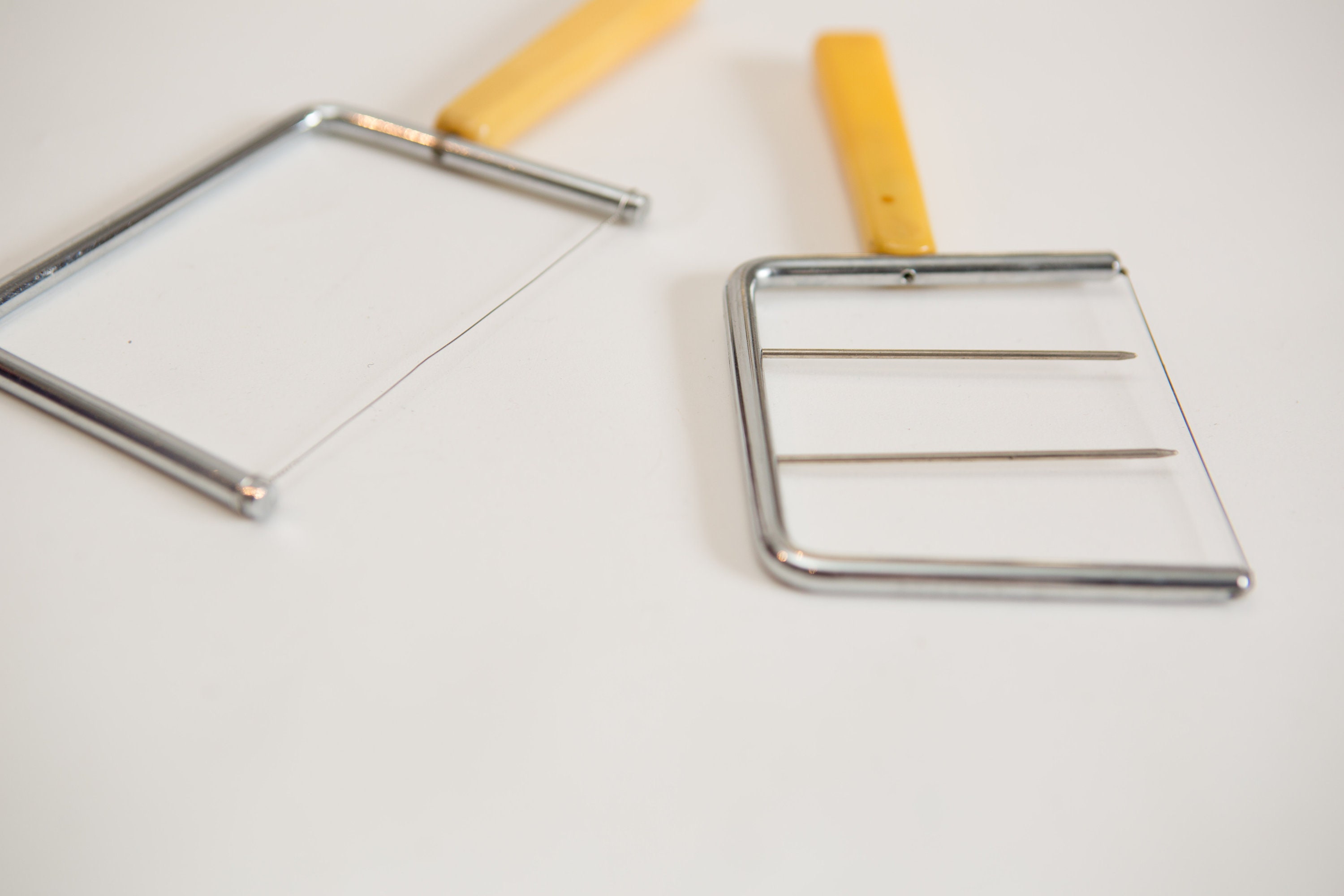 Vintage Wire Cheese Slicers Bakelite and Stainless Steel Serving