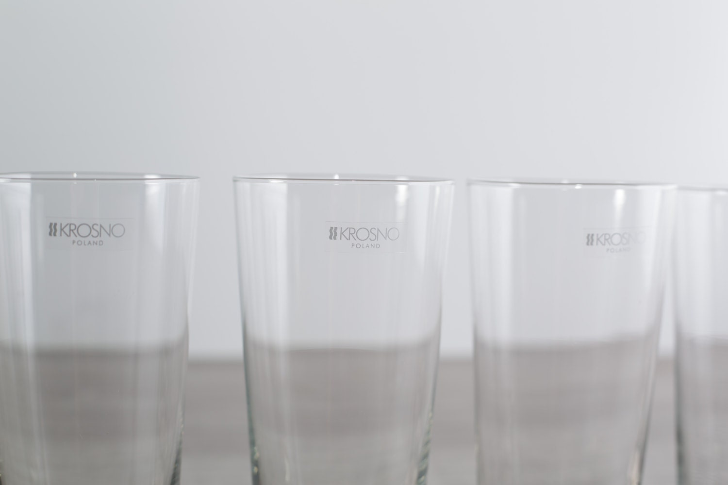 Krosno Poland Drinking Glasses / Set of 6 Cocktail Glasses / with