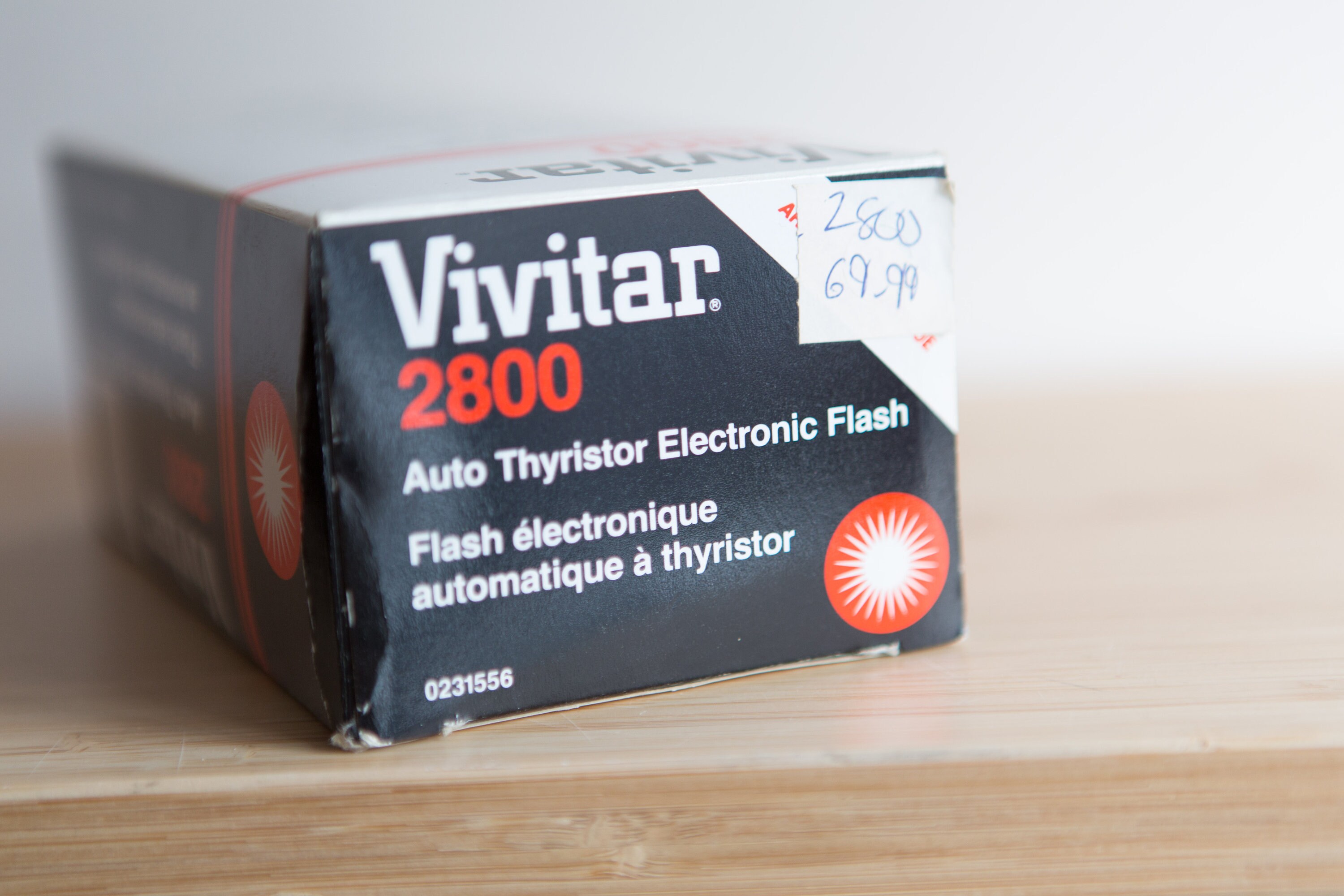 Vivitar Auto Thyristor 2800 Flash in Box with Accessories