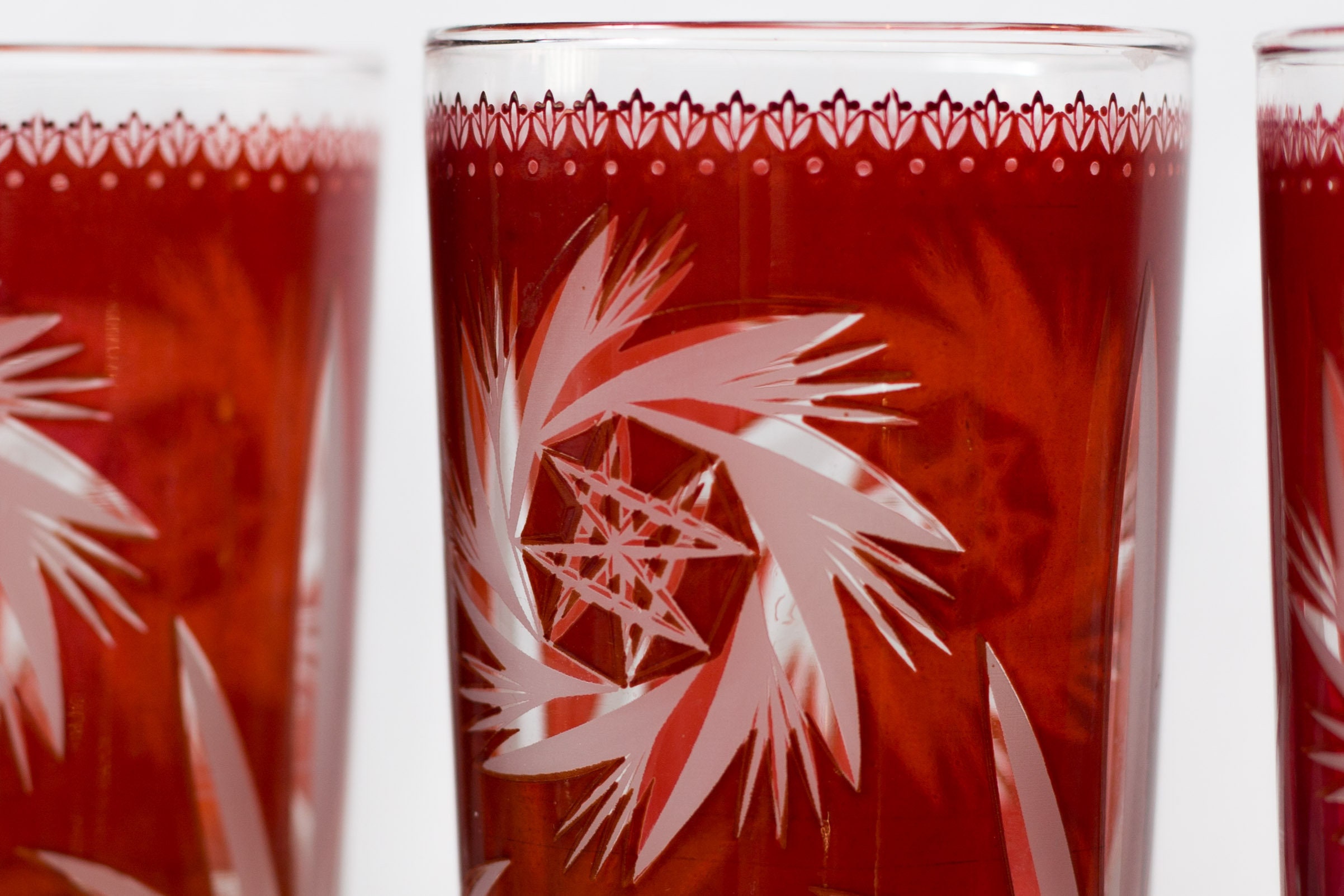 vintage starburst drinking glasses