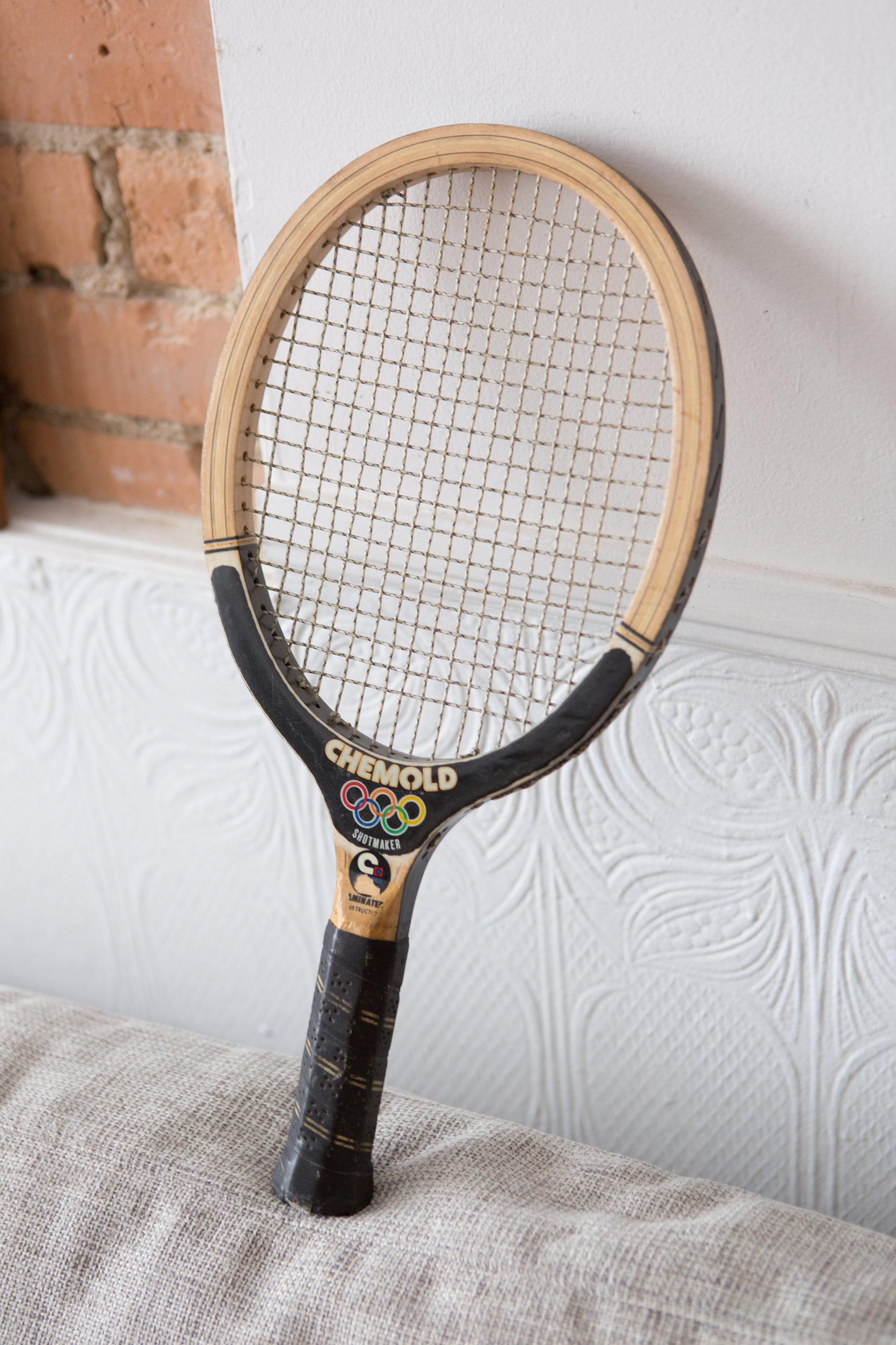 Vintage Wood Tennis Racquet Wooden Squash Racket Retro Sports Wall