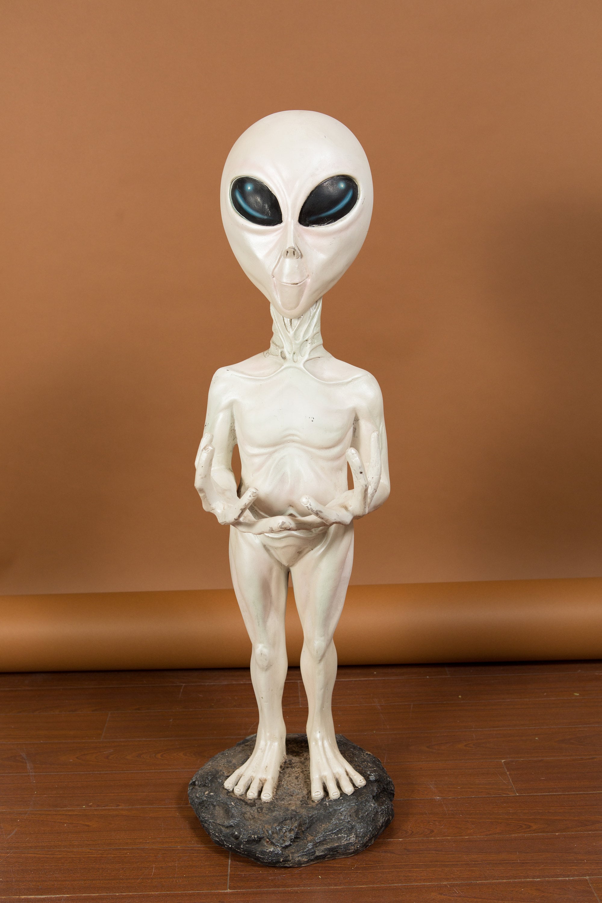 Vintage Alien Statue 38 Large Life size Extraterrestrial Reptilian Grey Humanoid Plaster Cast