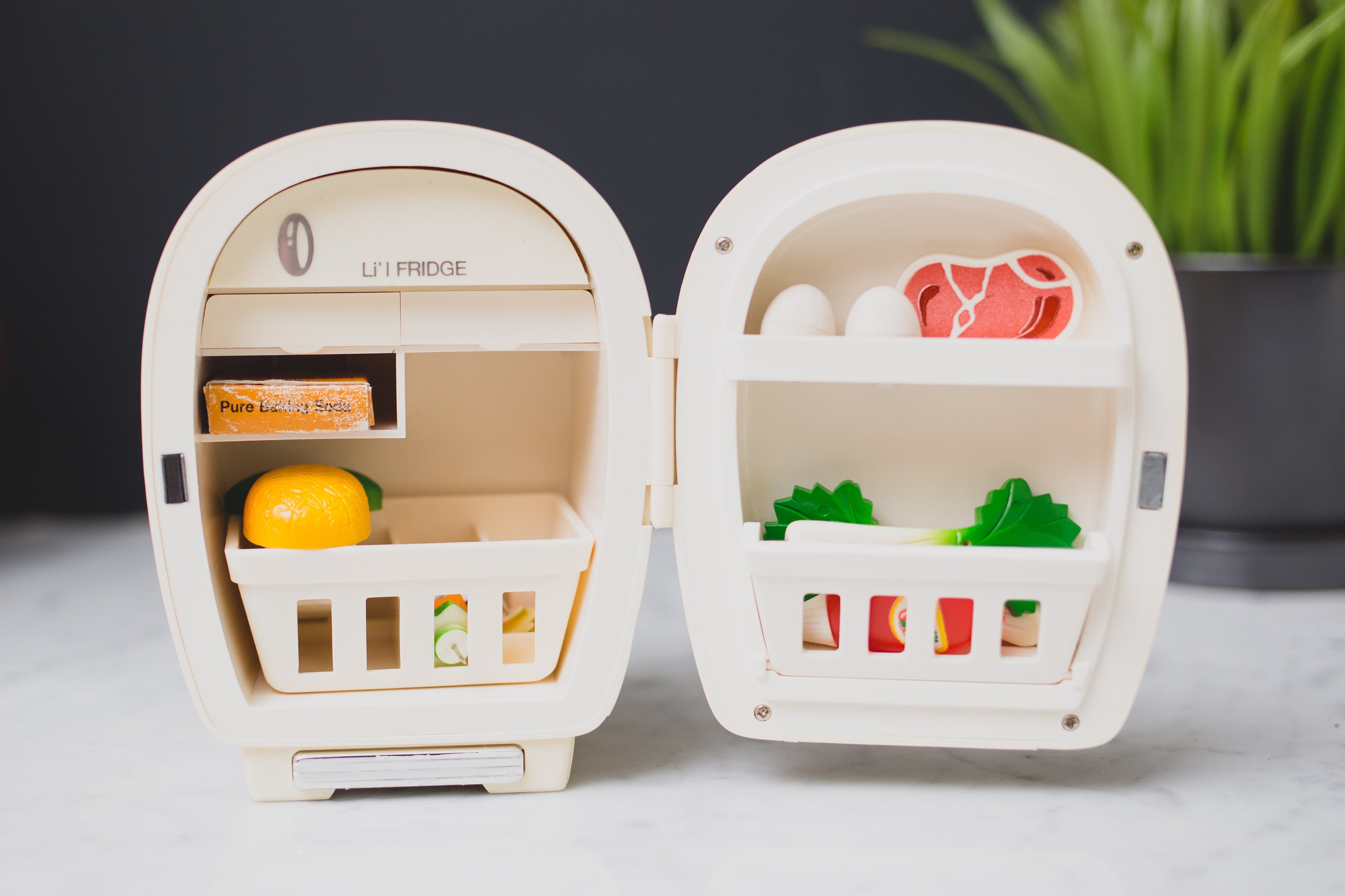 1987 Beetland Miniature Fridge Vintage Off White Cream Colored Mini