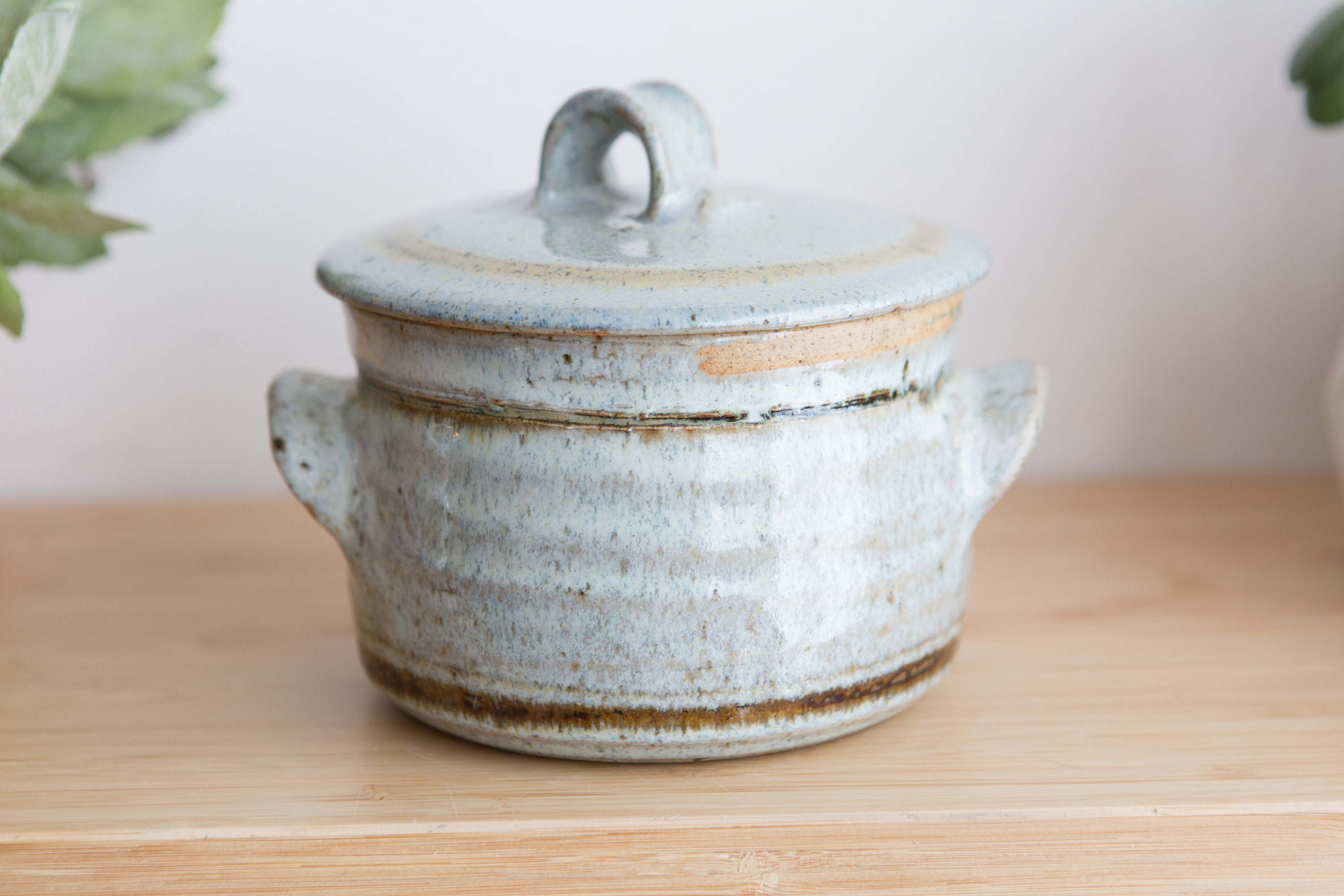 Vintage Casserole Dish Lidded Handmade Studio Pottery Pot Farmhouse