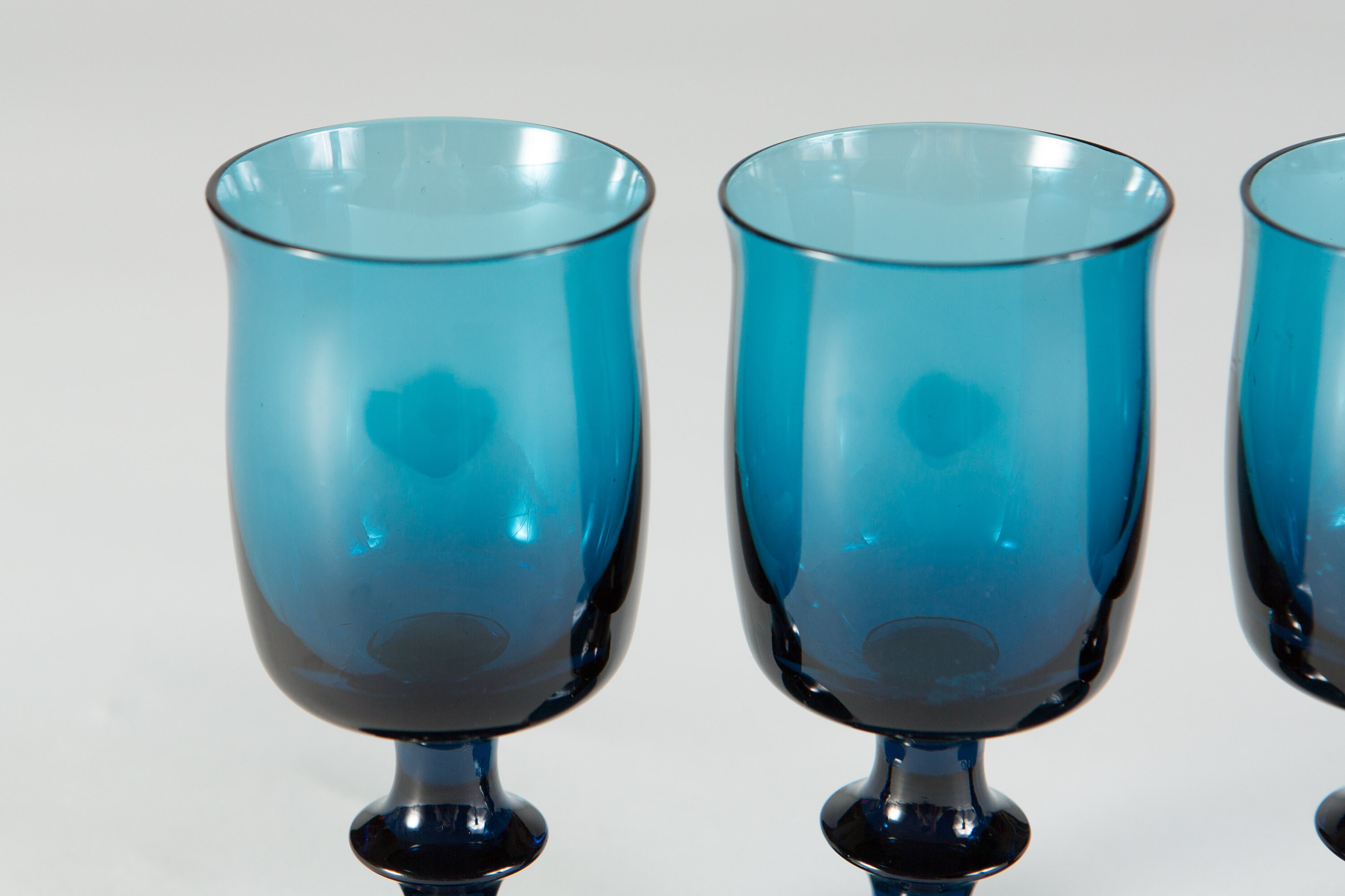 3 Boda Sweden Bertil Vallien Blue Aperitif Glasses Swedish Liquor