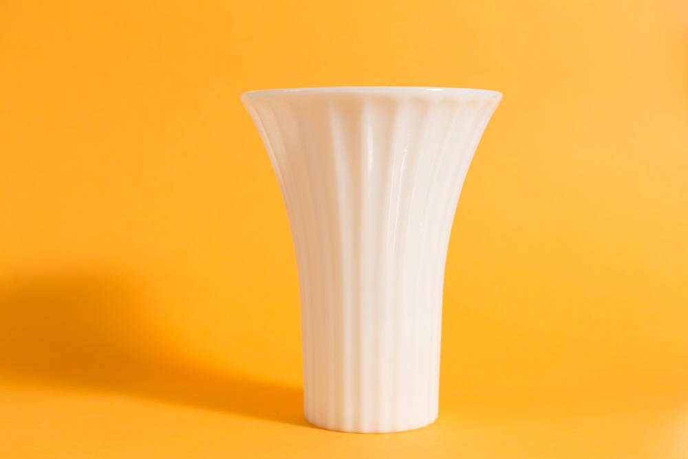 Milk Glass Vases Set of 3 Vintage Mid Century Modern White Flower