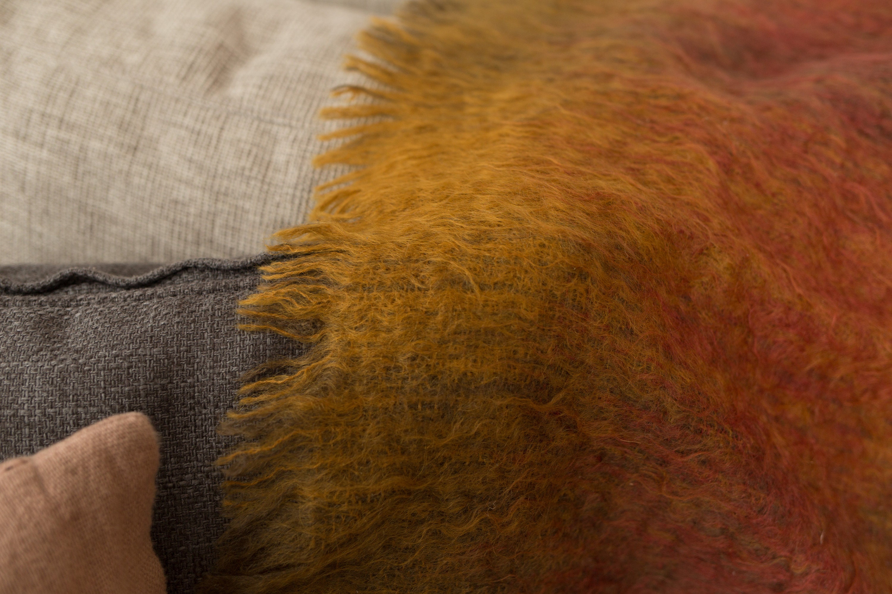 Burnt Orange Ombre Blanket Home of Wordsworth by Chris Reekie and