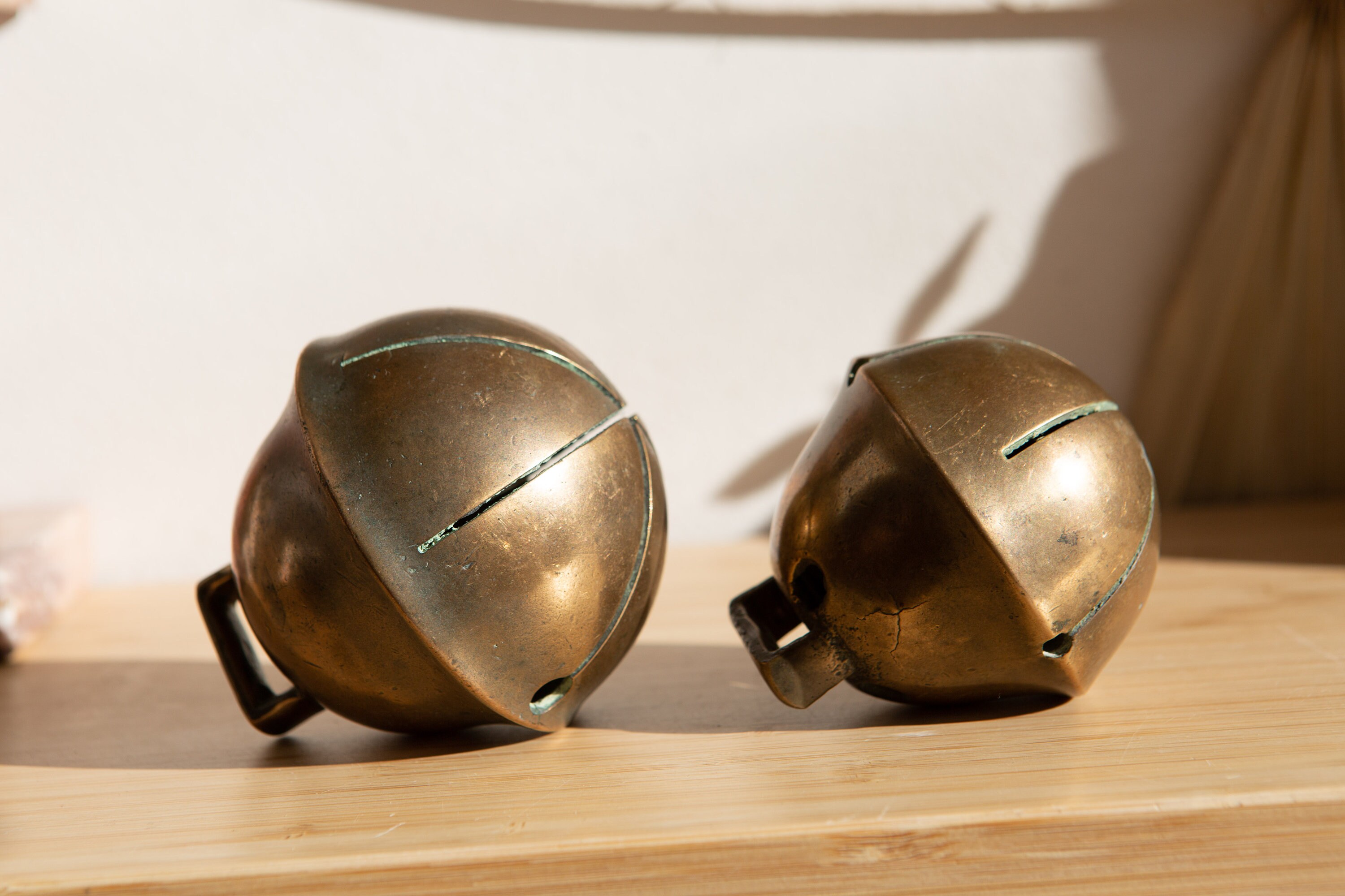 Antique Brass Horse Harness Sleigh Bells Vintage Santa's Reindeer Equestrian Collectible Brass