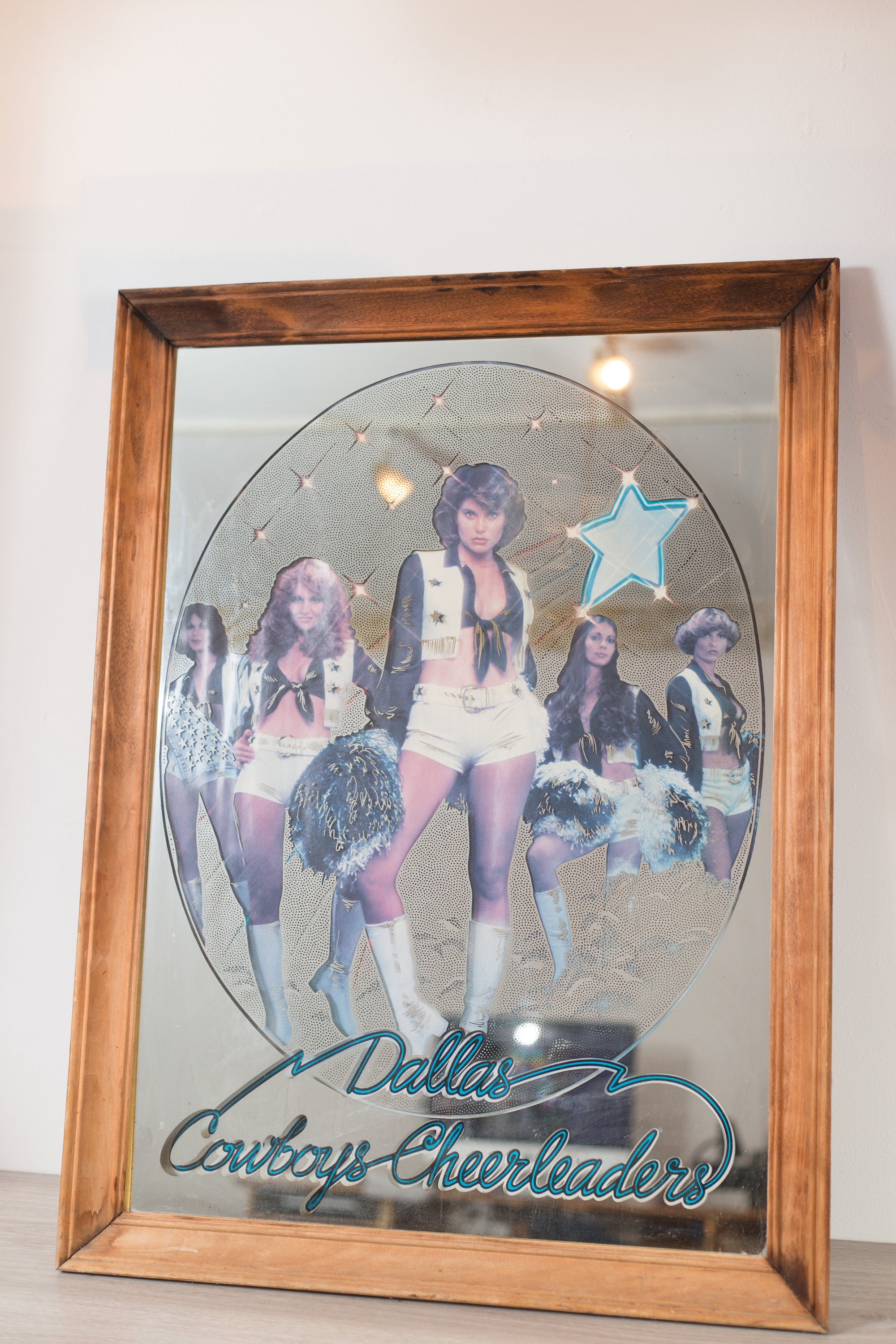 Vintage Dallas Cowboys Cheerleaders Mirror Cowboy Varsity Boys or