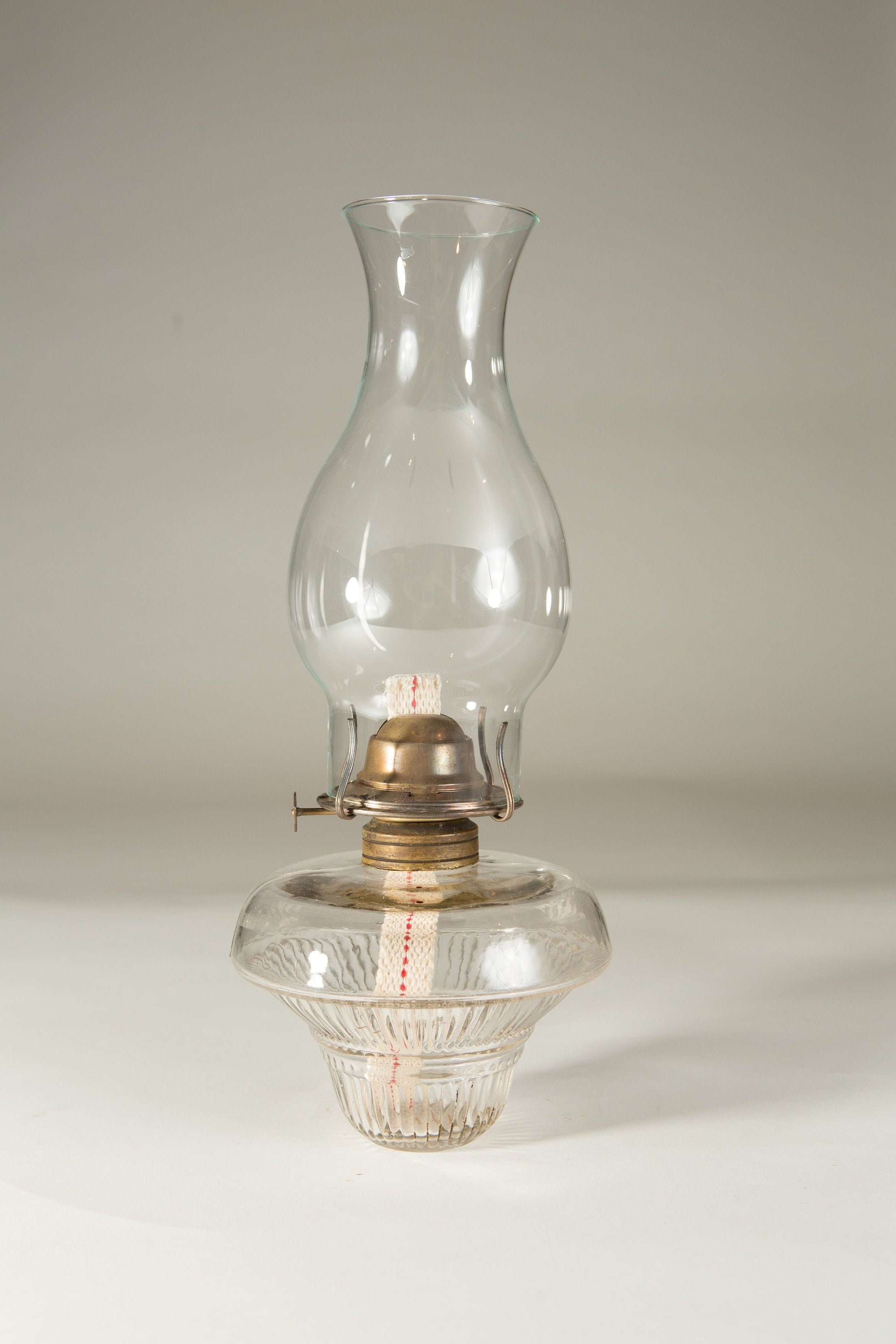 Chimney Oil Lamp Vintage Glass Lantern with Wick Retro Lighting