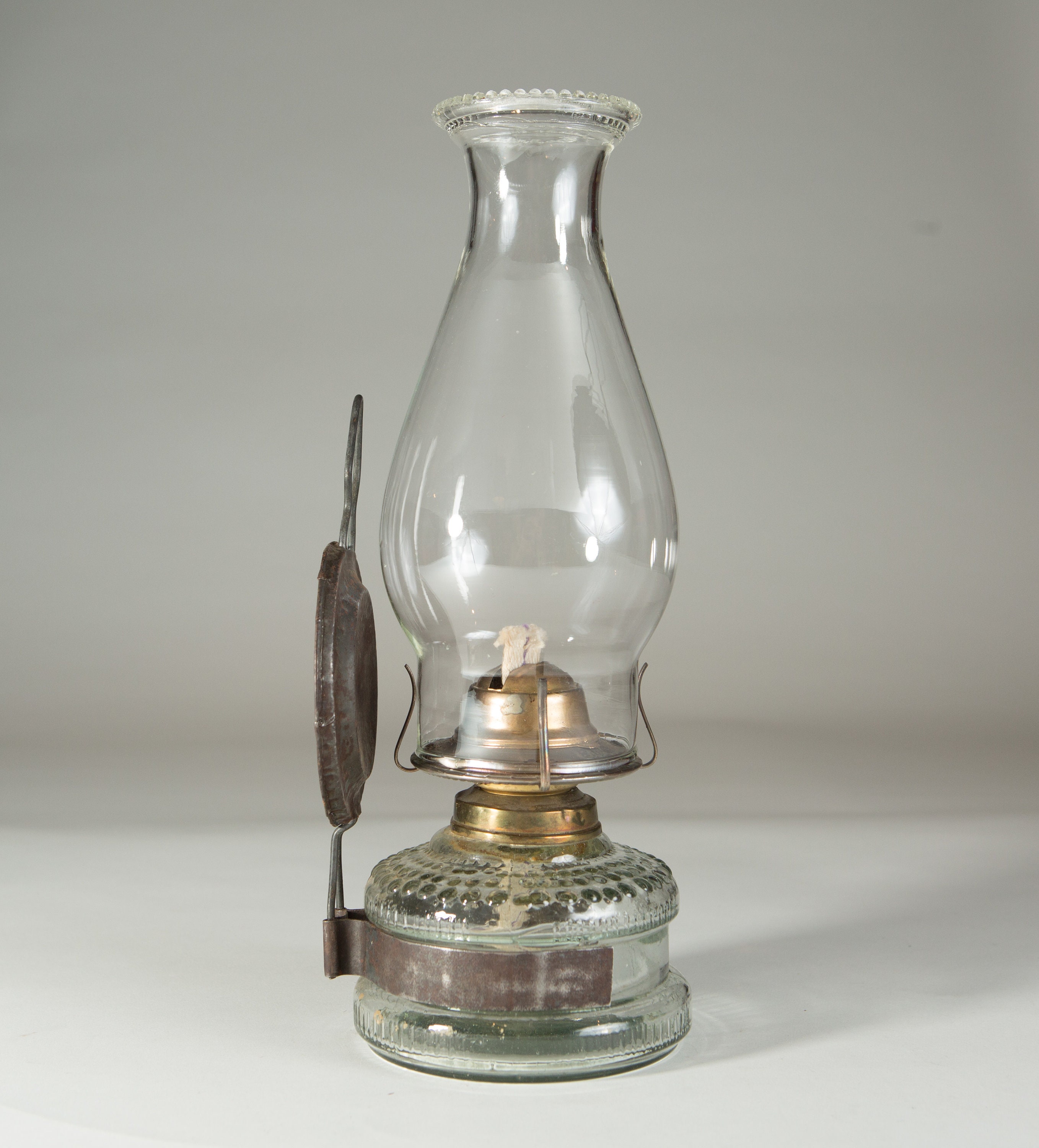 Chimney Oil Lamp Vintage Glass Lantern with Wick Retro Lighting