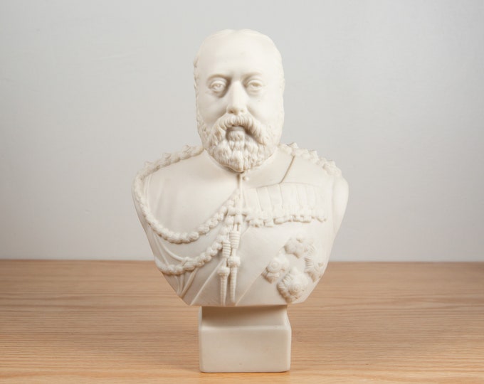 Robinson & Leadbetter Bisque Bust of Edward VII - W.C. Lawton Sculpt November 9th 1901 Copyright