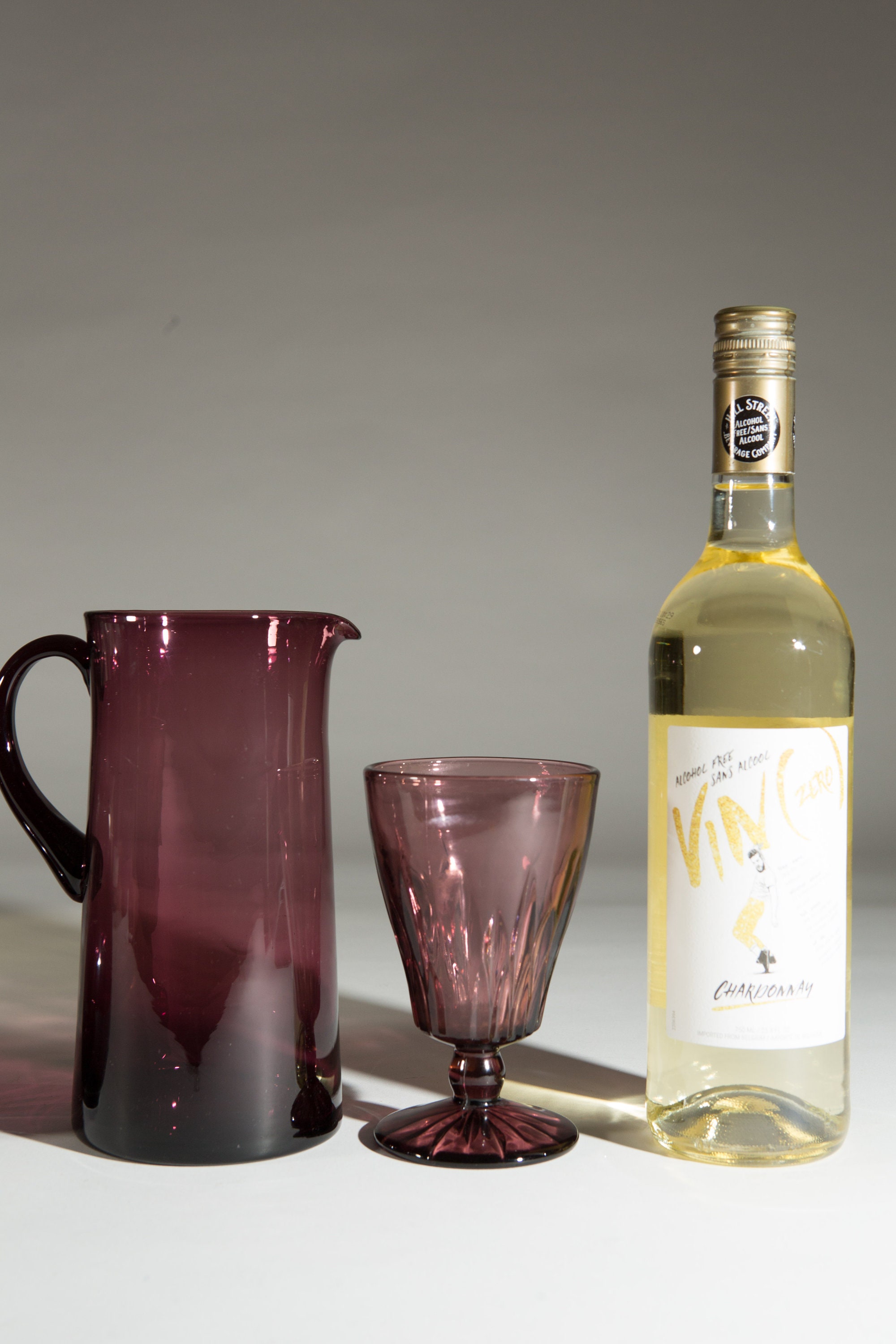 Amethyst Purple Glass and Decanter Set Amethyst Cocktail Pitcher