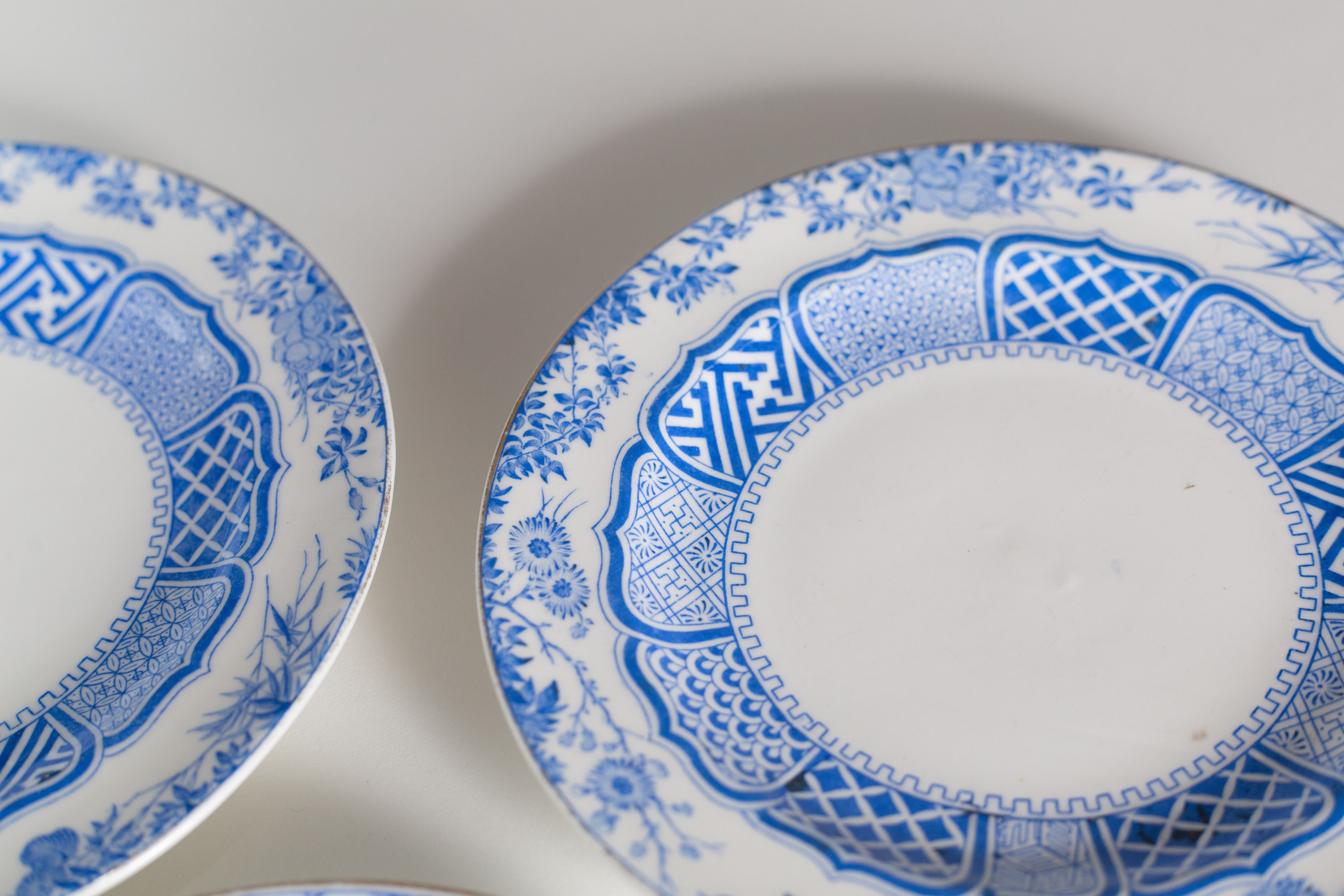 12 Wedgwood Etruria England Side Plates Blue and White Antique Side