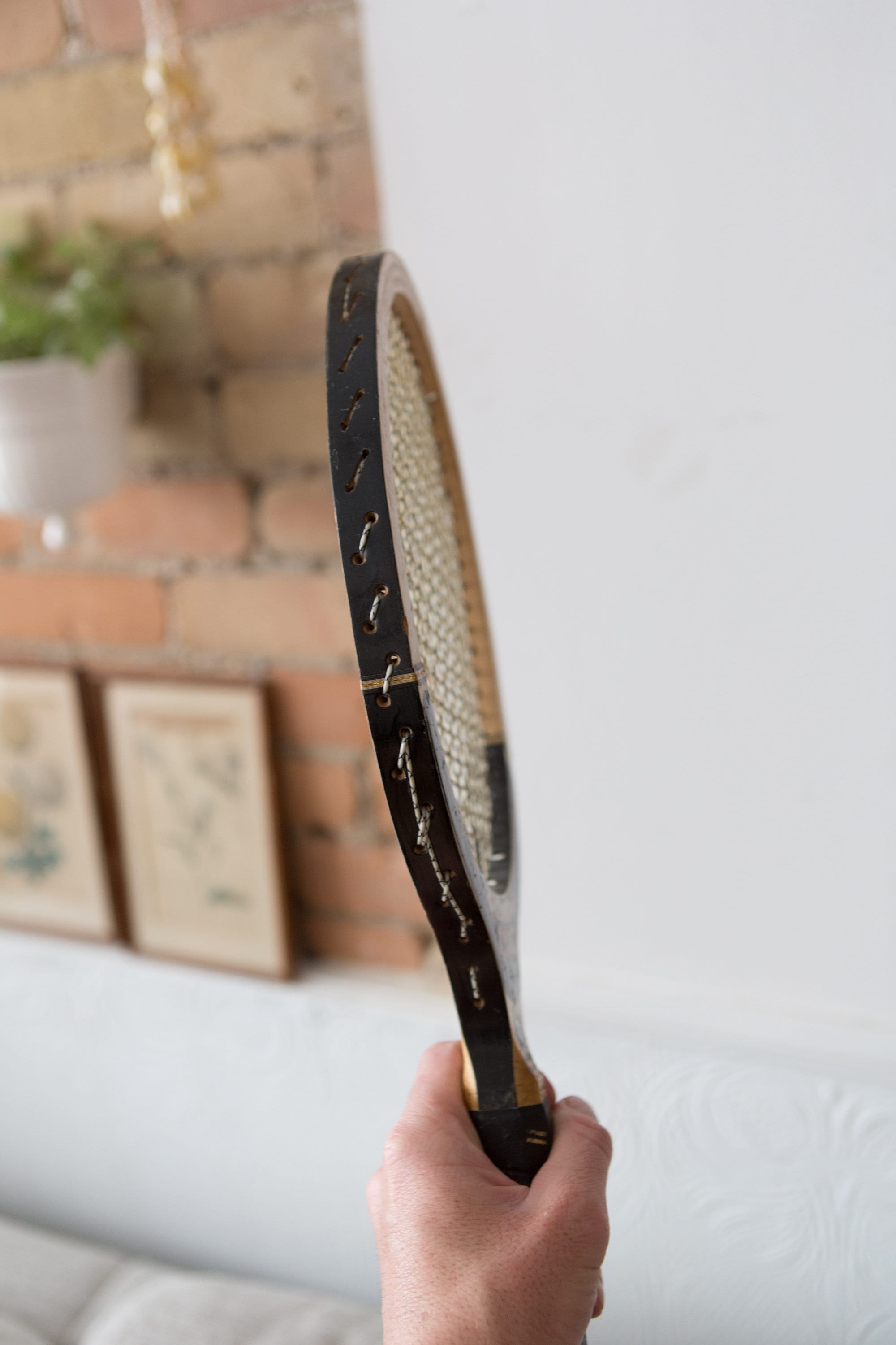 Vintage Wood Tennis Racquet Wooden Squash Racket Retro Sports Wall