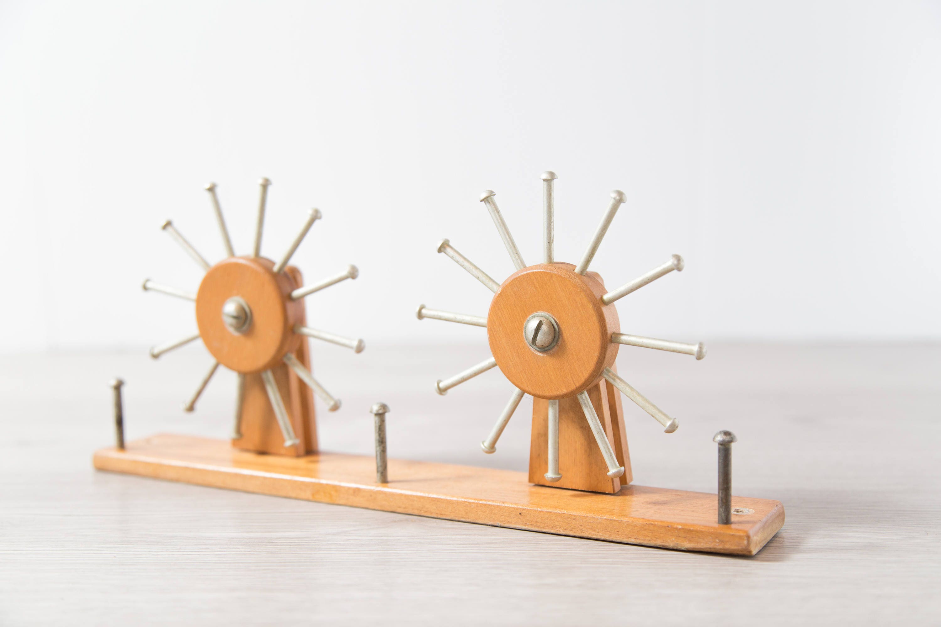 Vintage Tie Rack / Necktie Display Hooks / Mens Retro Belt Hanger / RotoRak Spinning Tie Display