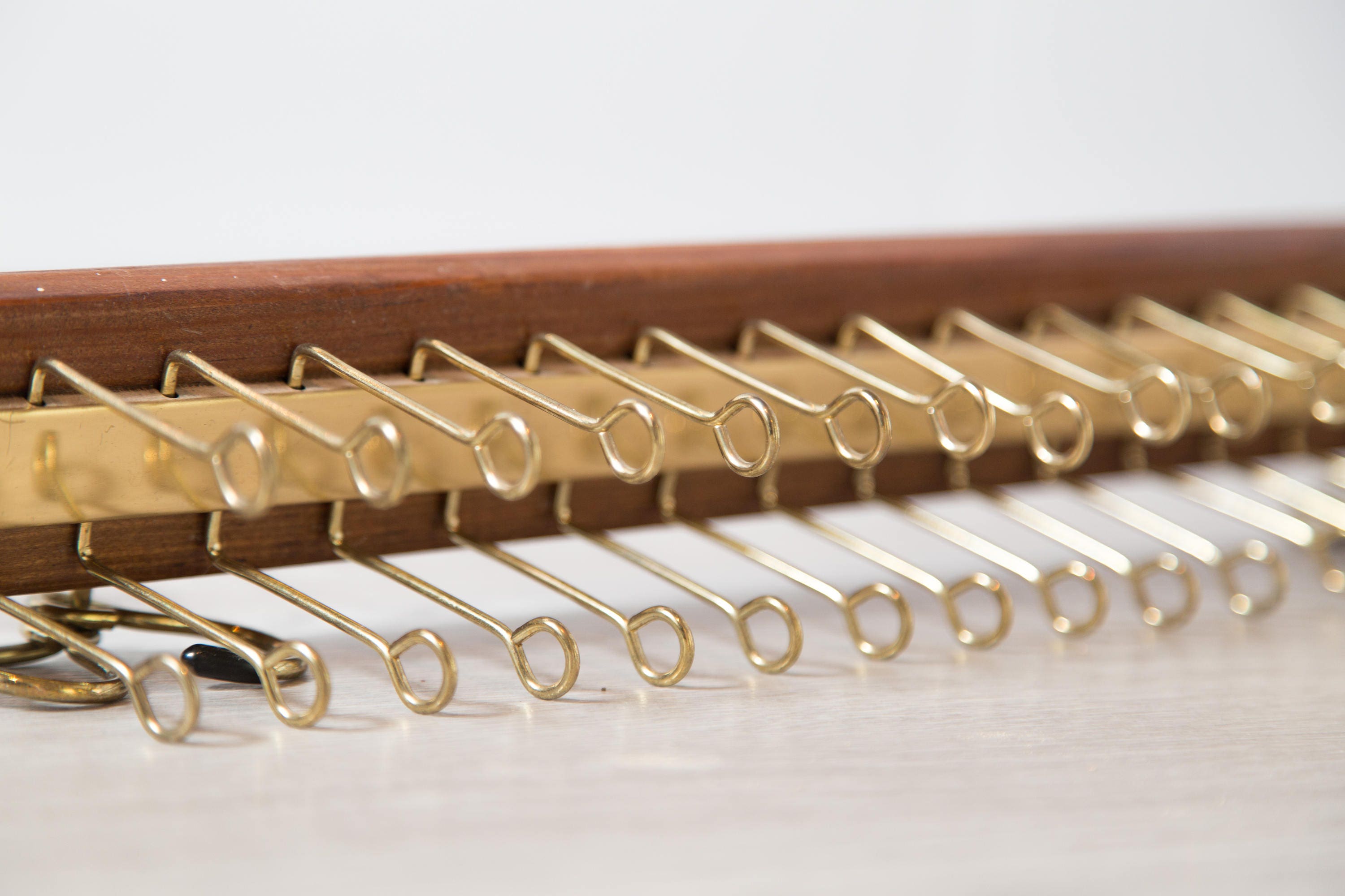 Vintage Tie Rack / Necktie Display Hooks / Mens Retro Belt Hanger