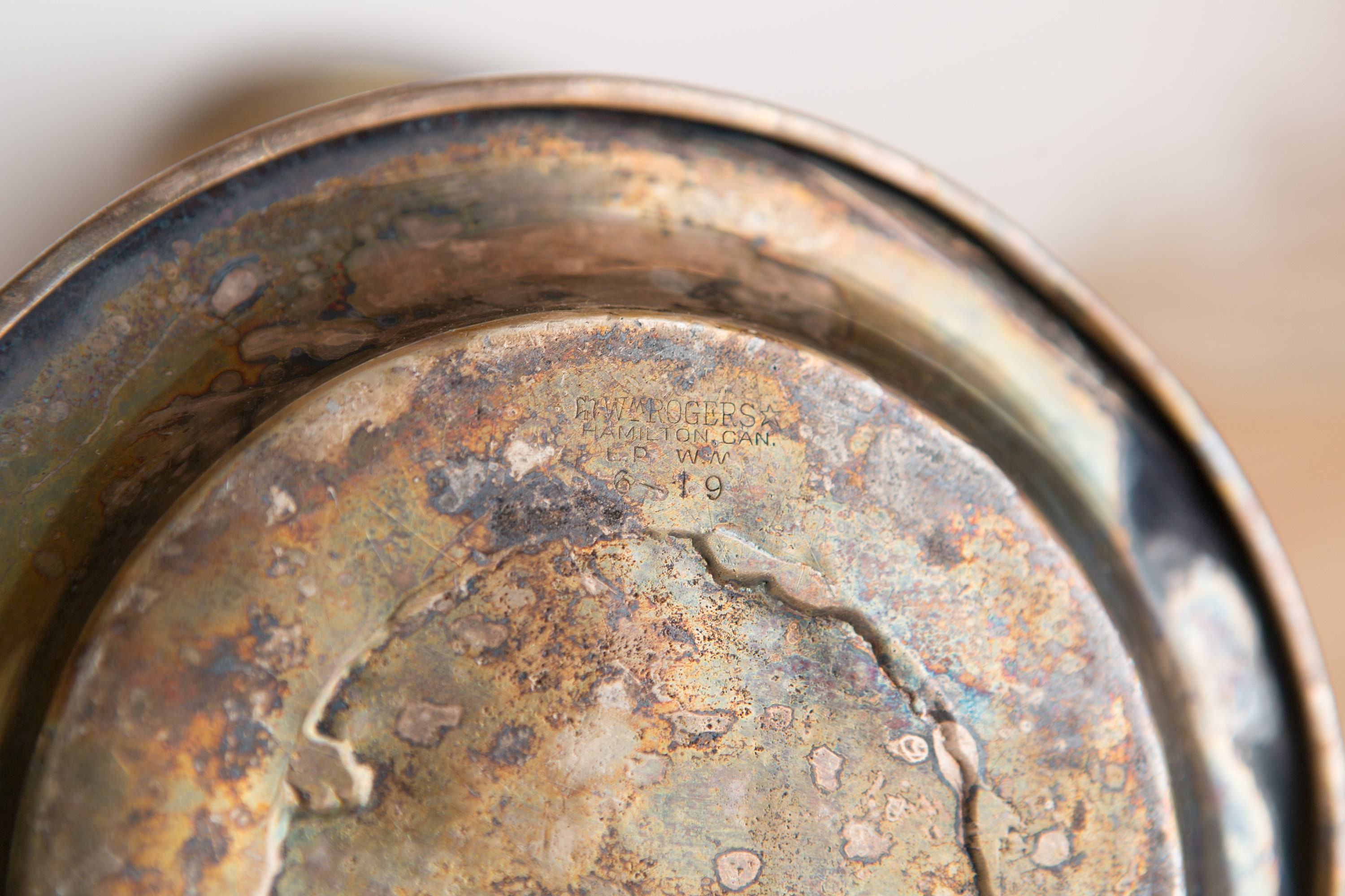 Vintage Silver Plated Trays - Shell Shaped Pilgrim Platter and WM