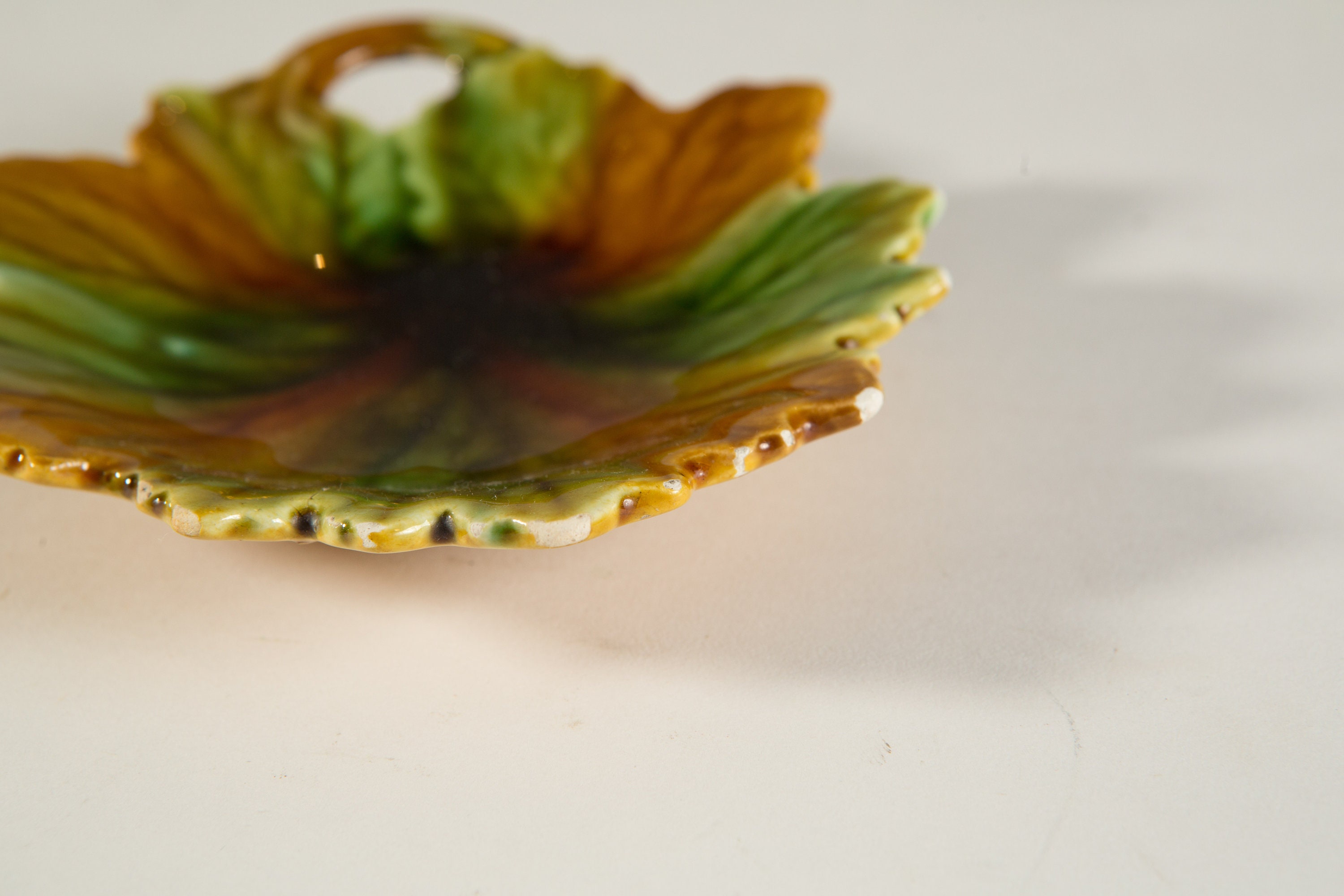 2 Ceramic Soap Dishes Vintage or Antique Handmade and Hand Glazed