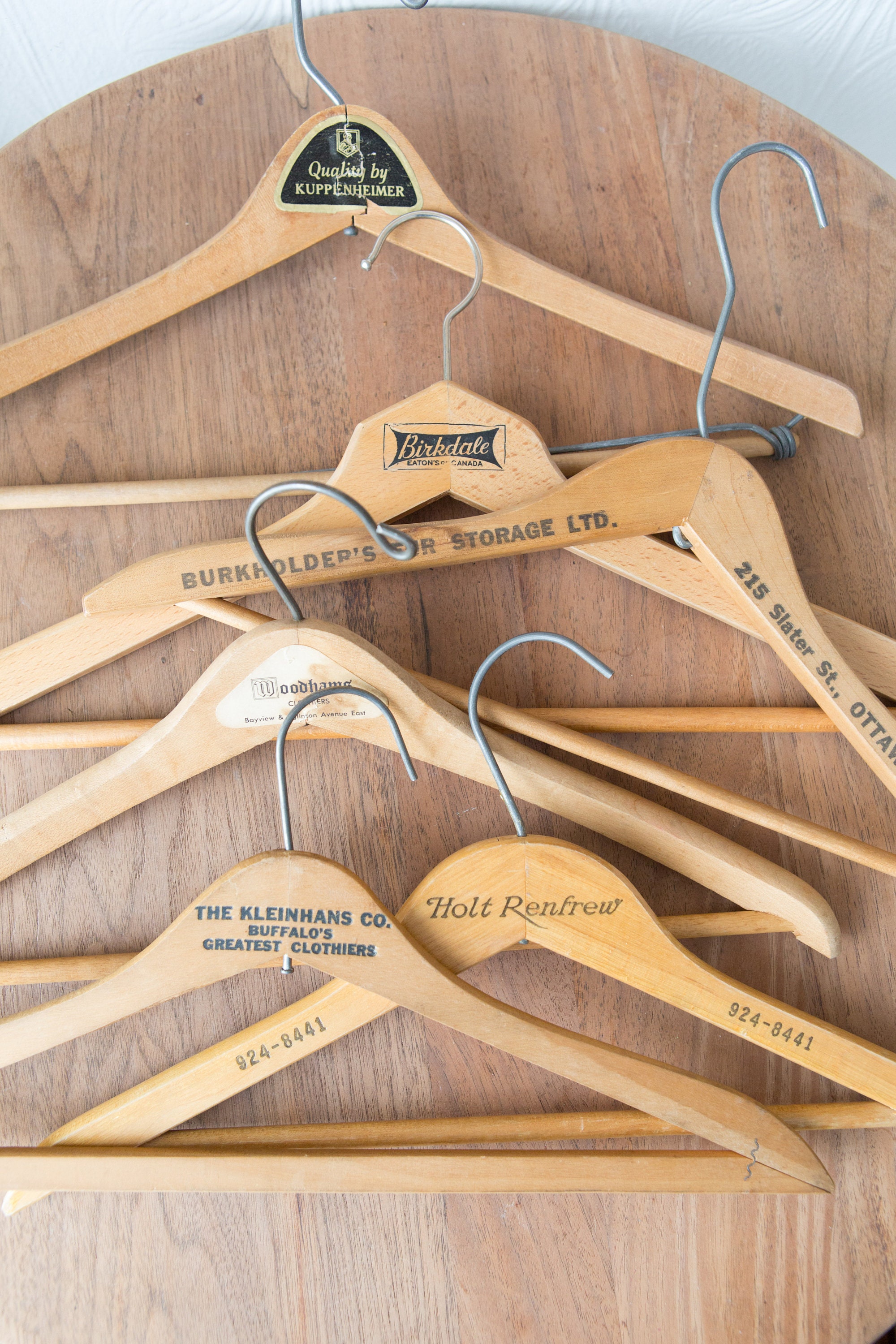 10 Wood Hangers Vintage Clothing Hangers from Toronto Canada with