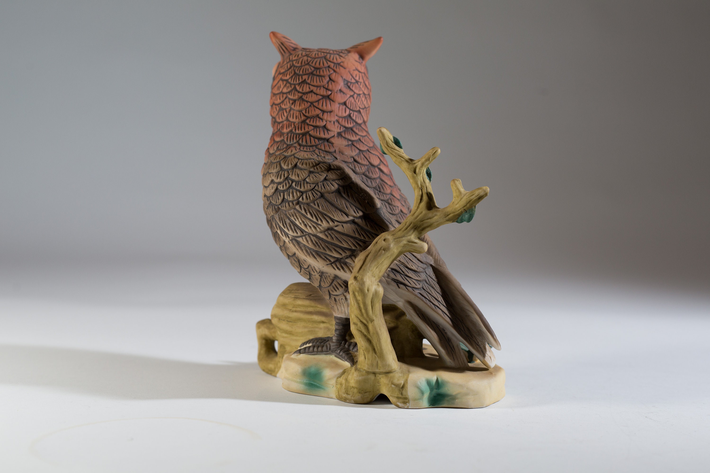 Vintage Ceramic Owl Cookie Hand Painted Ceramic Brown Owl on Branch