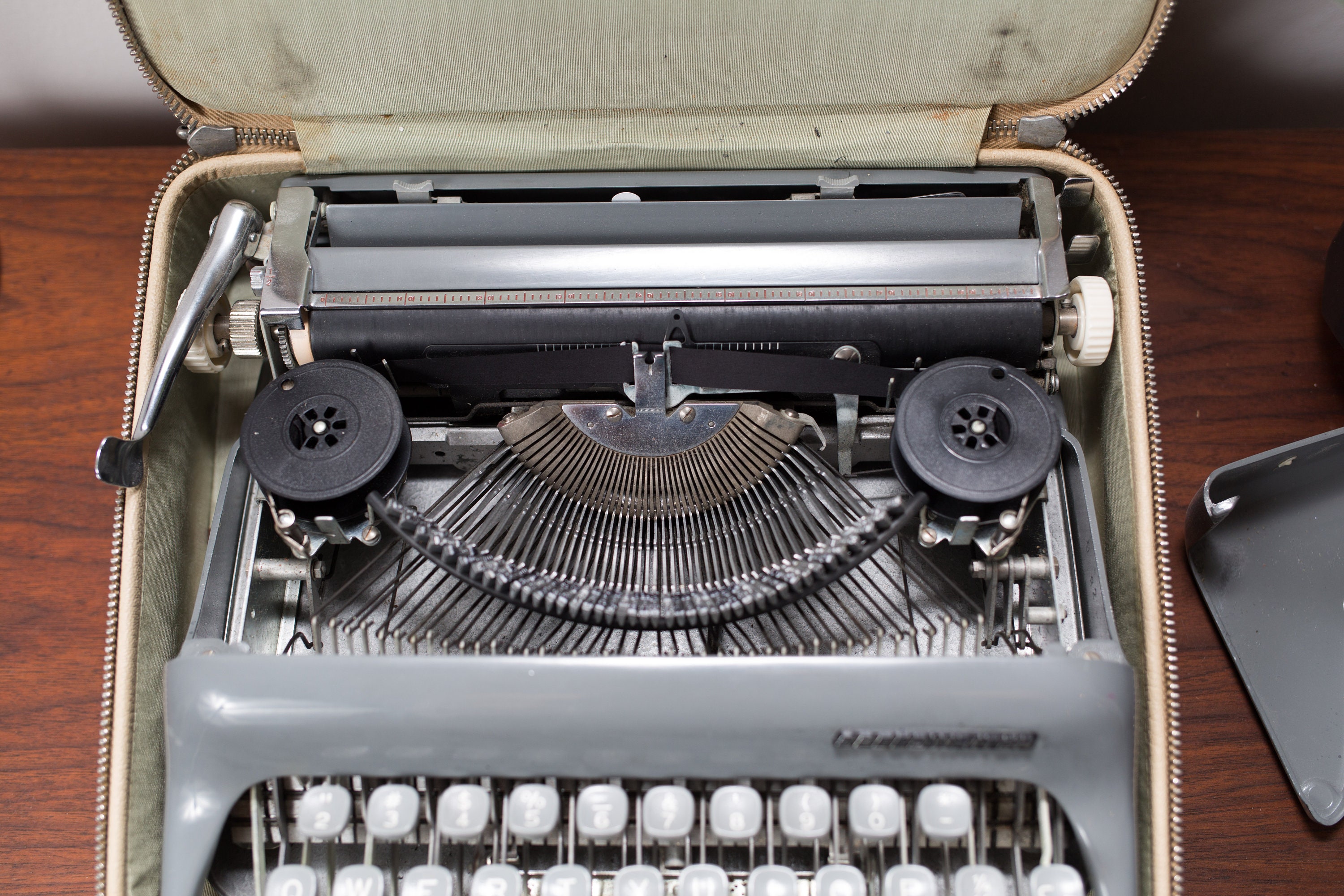 Vintage Speedwriter Typewriter WORKING Gray Typewriter with Original Case