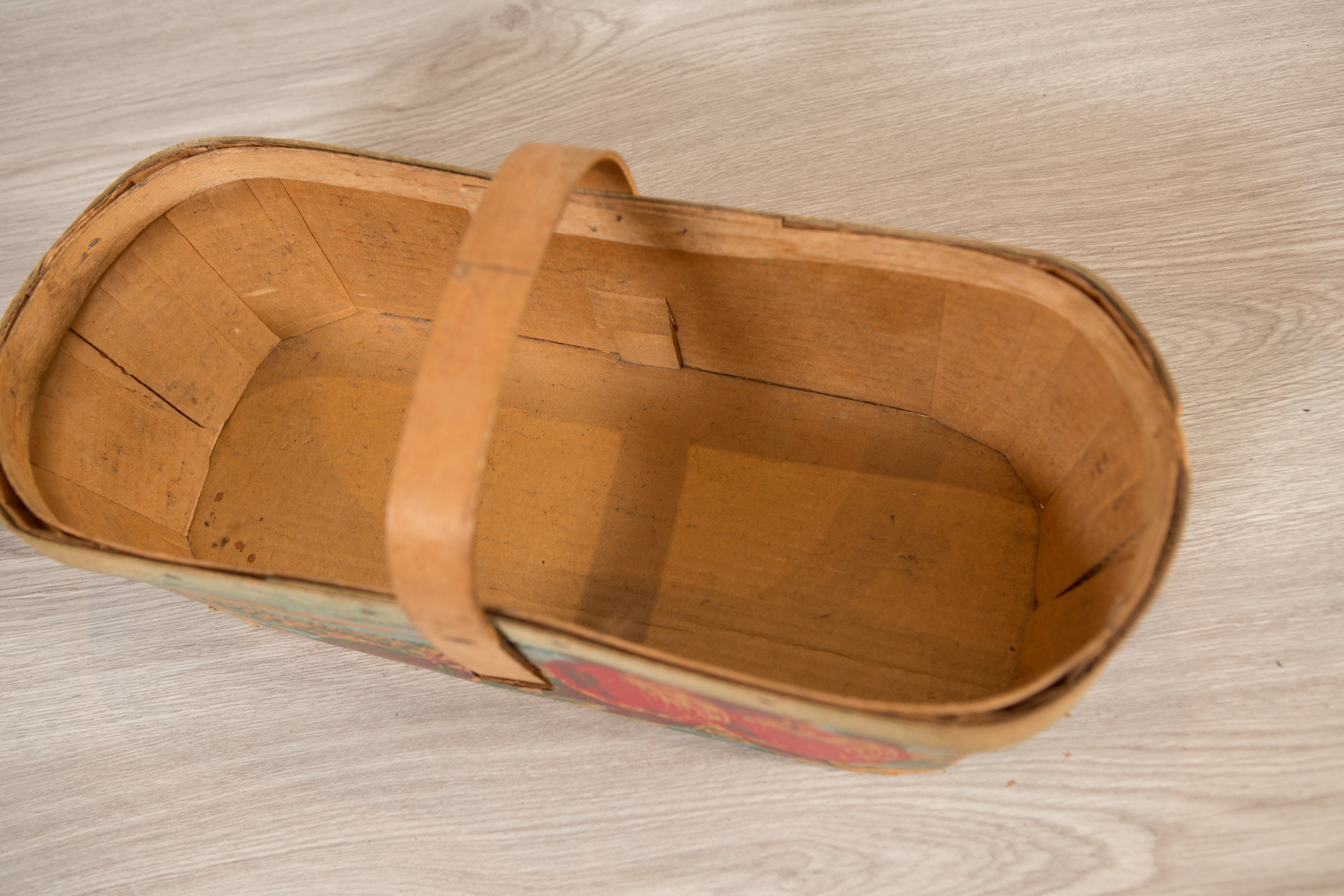 Vintage Apple Picking Basket Manufactured by Canadian Wood Products