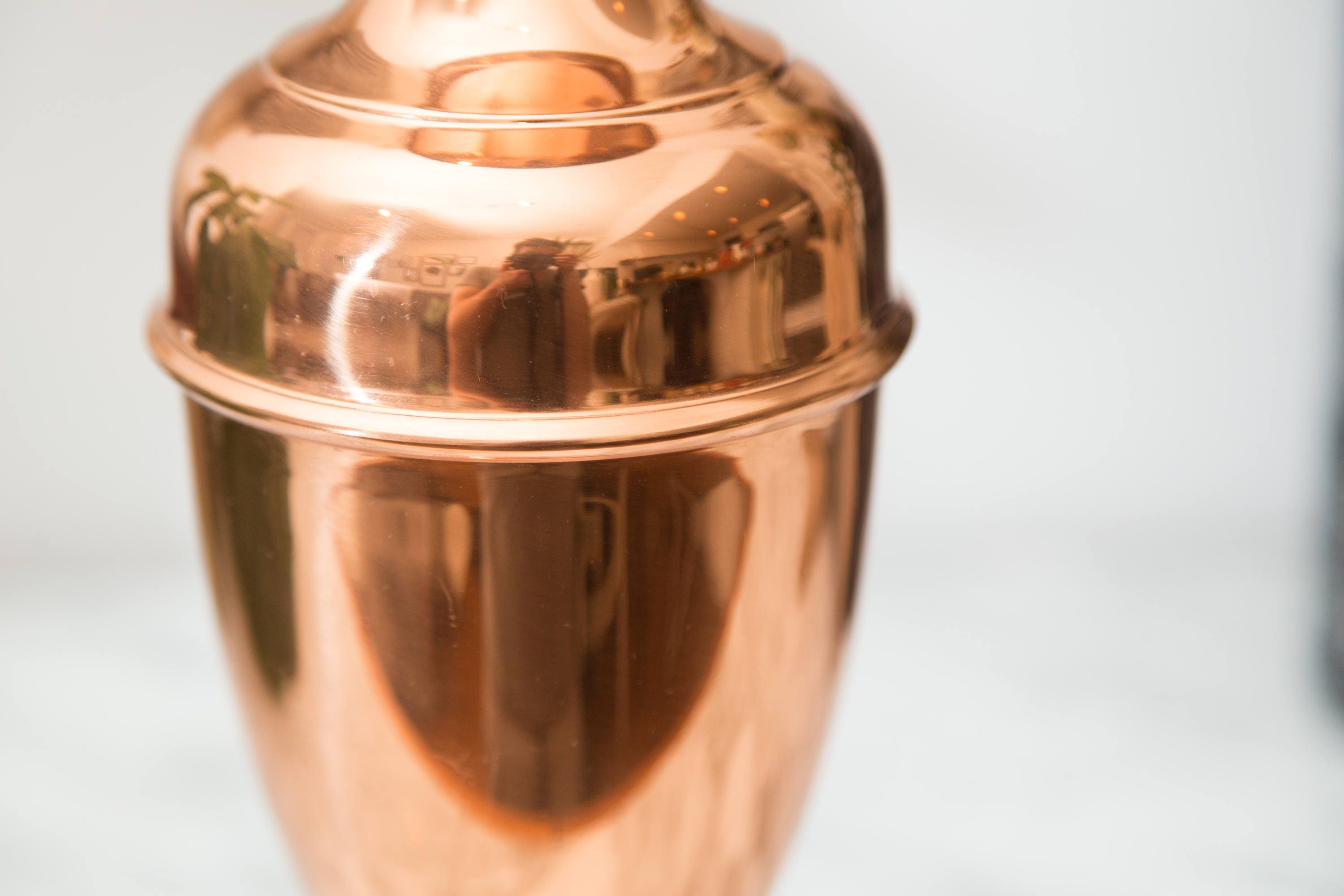 Vintage Solid Copper Vase Metallic Shiny Trumpet Flower Vase Mid