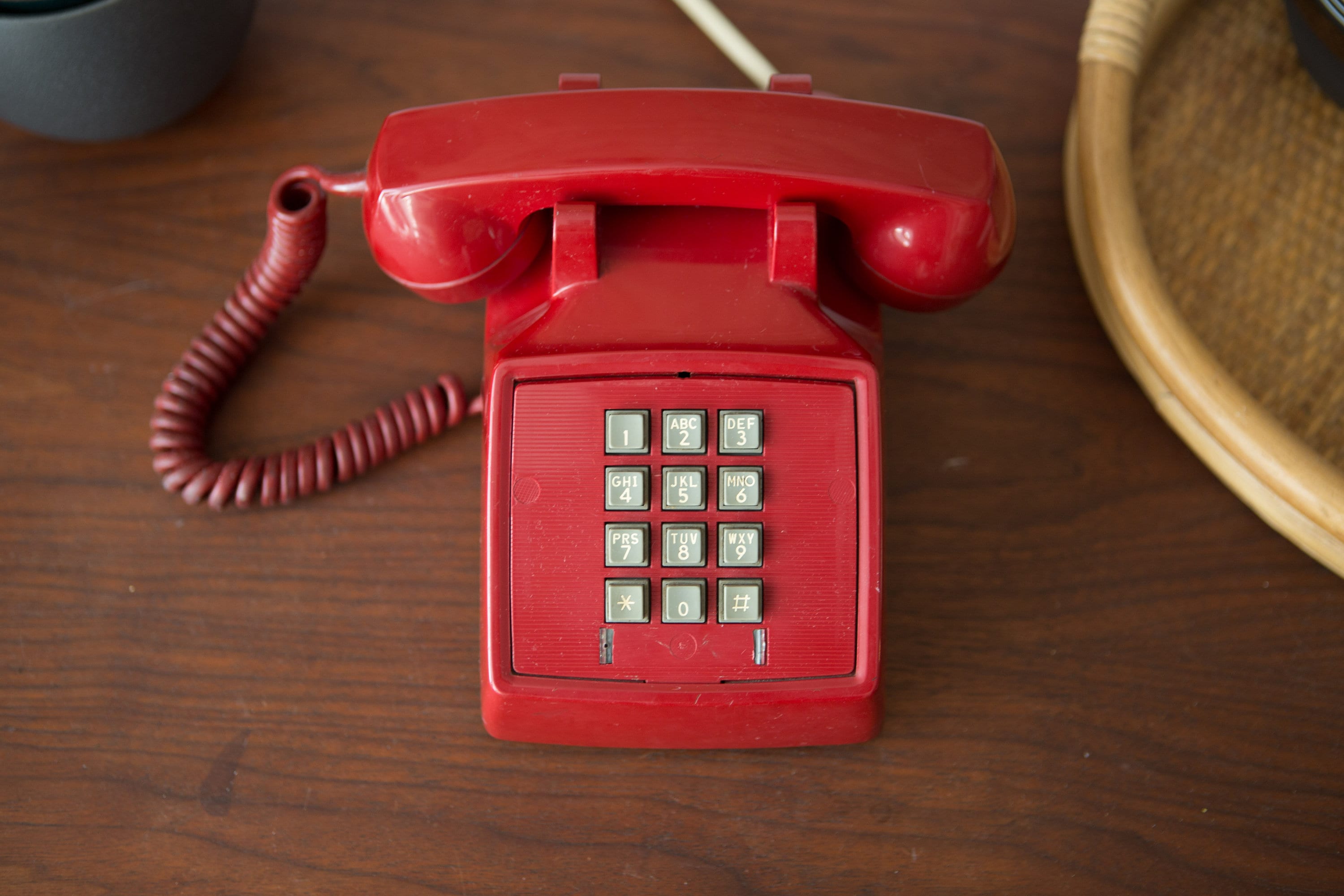 Vintage Red Phone - 1970's Push Button Phone - Retro Stranger Things Phone