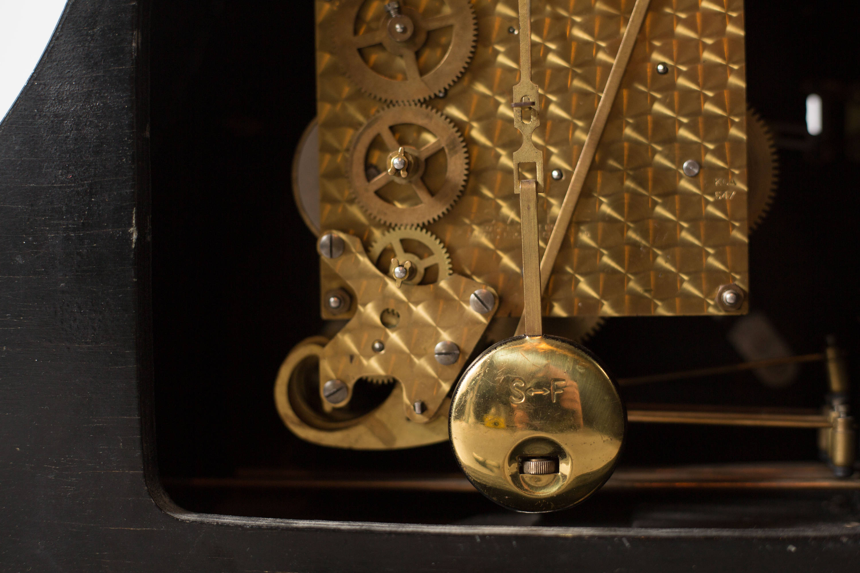 Vintage Wind Up Clock / Made in Great Britain Wood Clock