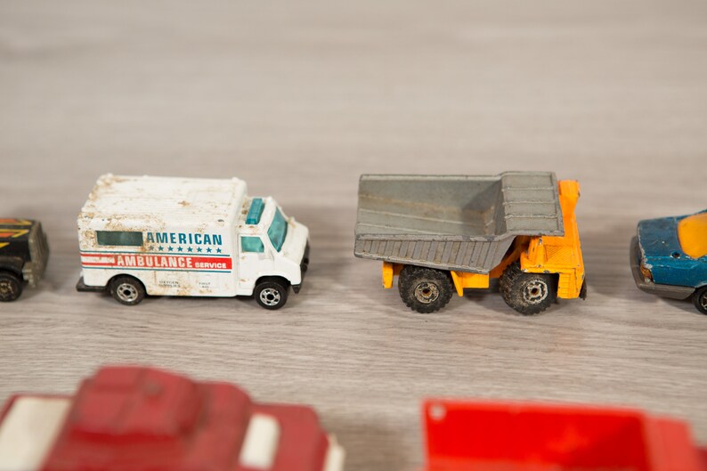 Small Collectible Metal Child/'s Cars Toys 17 Vintage Metal Truck Toys