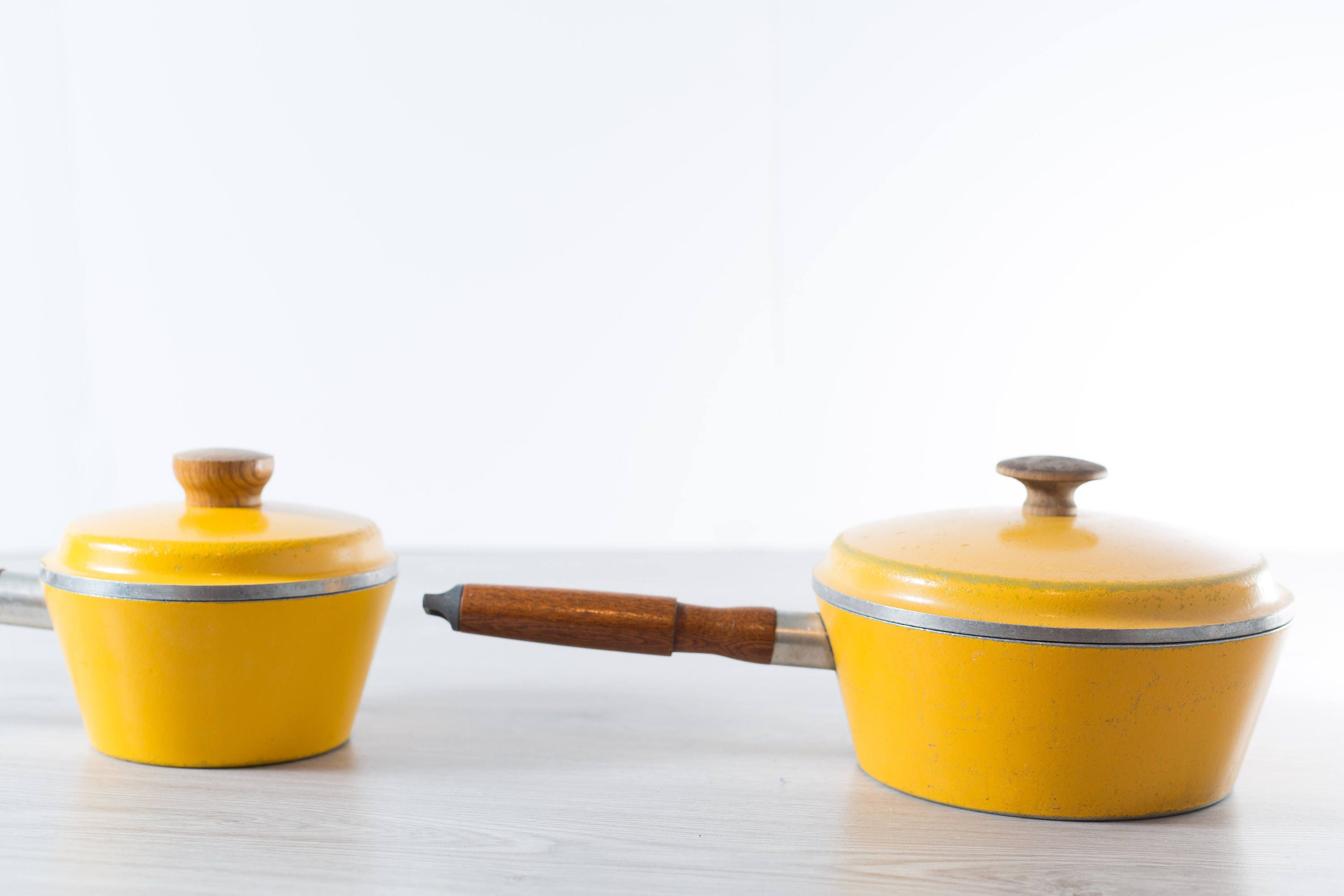 Yellow Cooking Pots / Vintage Westbend Superhealth Elite Heavy Lidded