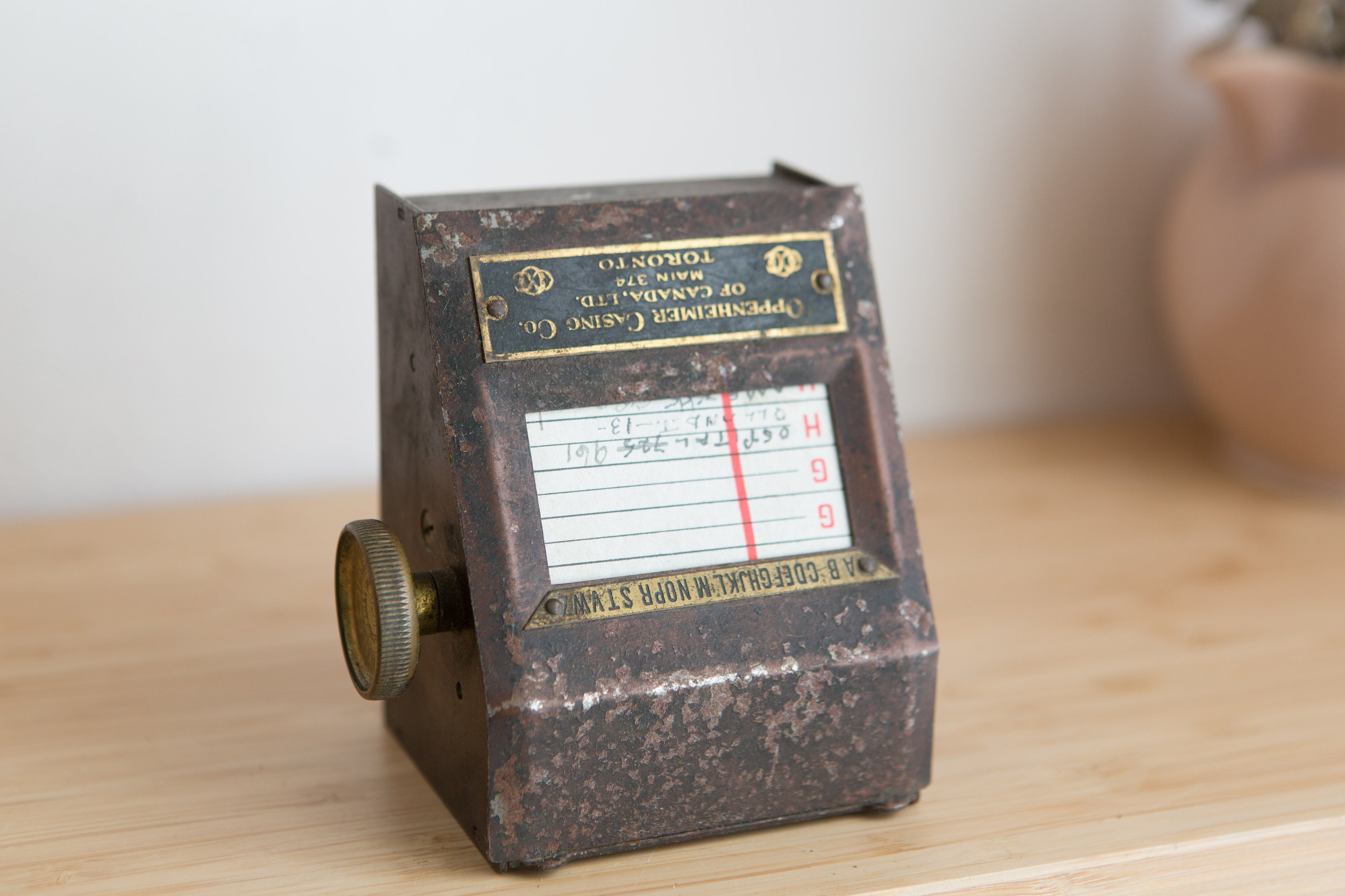 Bates Telephone Index 1920's Metal Personal Organizer Address Book