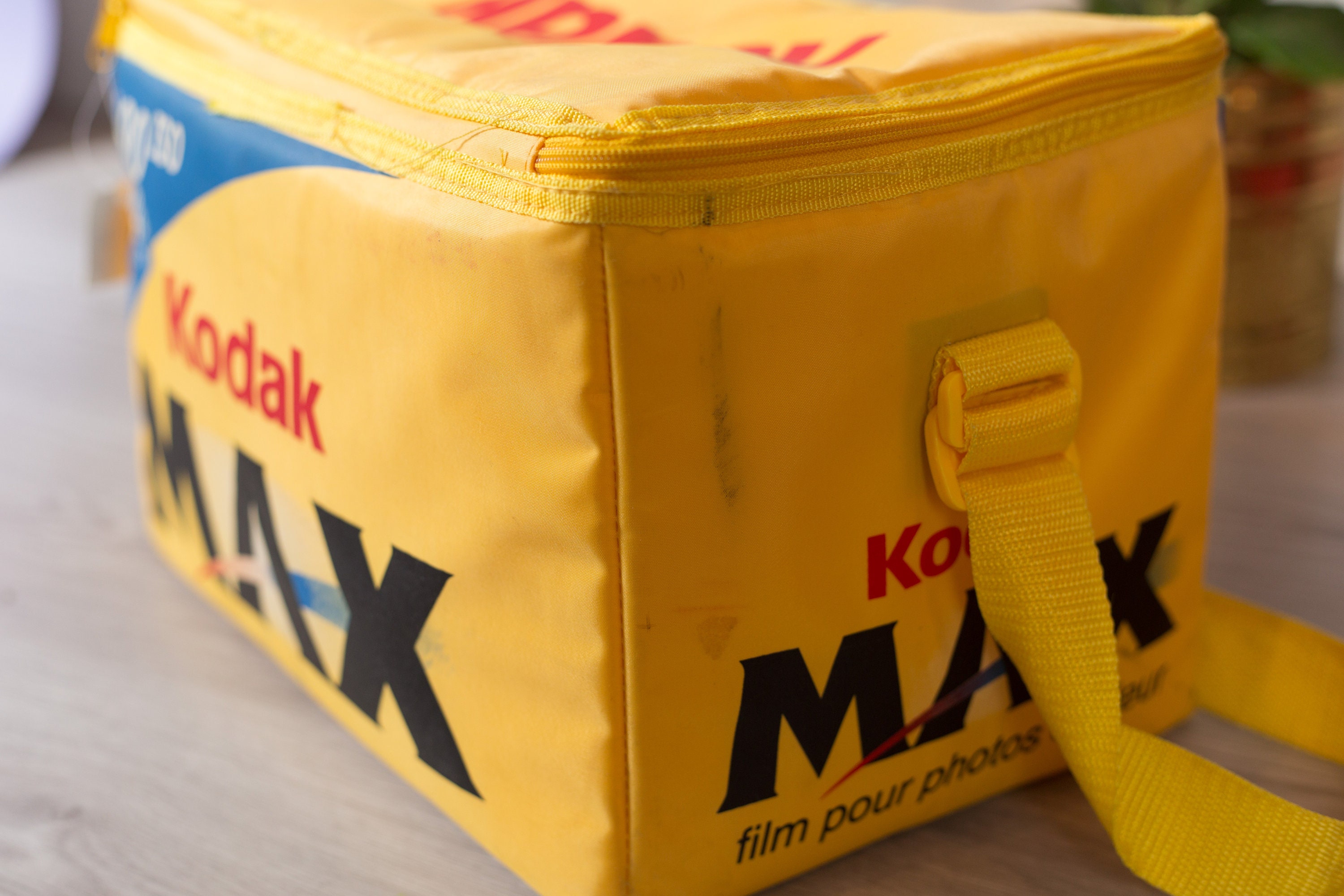Vintage Kodak Camera Bag Polyester Kodak Max 35MM 24 exposure Yellow
