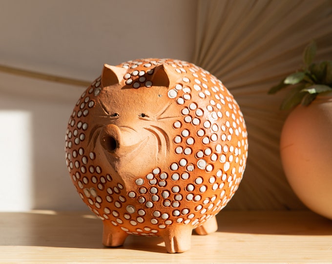 Vintage Piggy Bank - Vintage Ceramic Farm Animal Pig Coin Bank - Girls or Boys Room Decor - Toddler Gift - Nursery Room