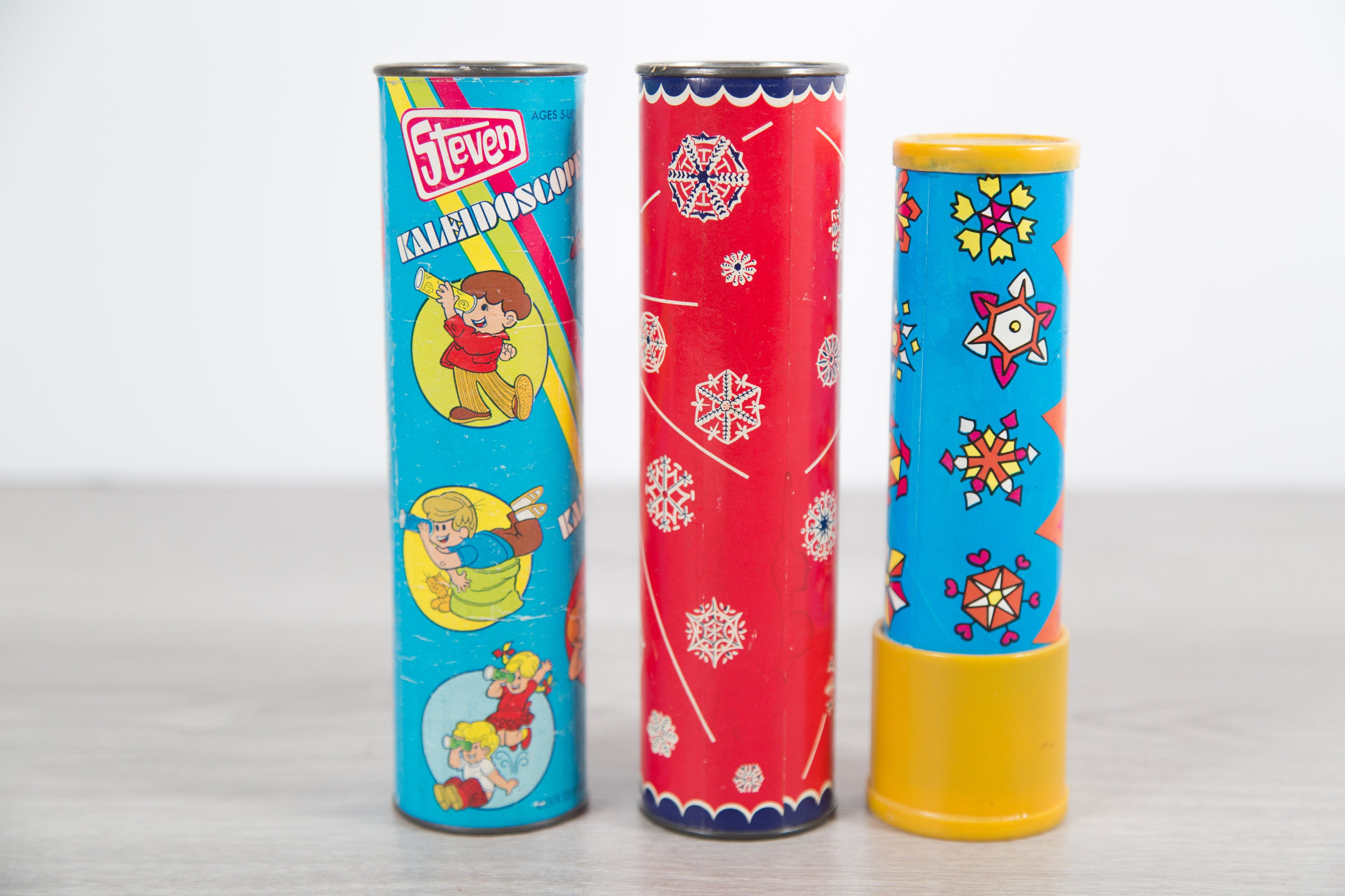 Vintage Collectible Kaleidoscopes Set of 3 Kids Toys Children's