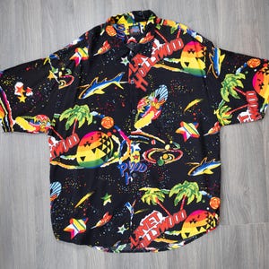 Chemise Tropicale Vintage XL - Homme - Manches Courtes - Motifs Caraïbes