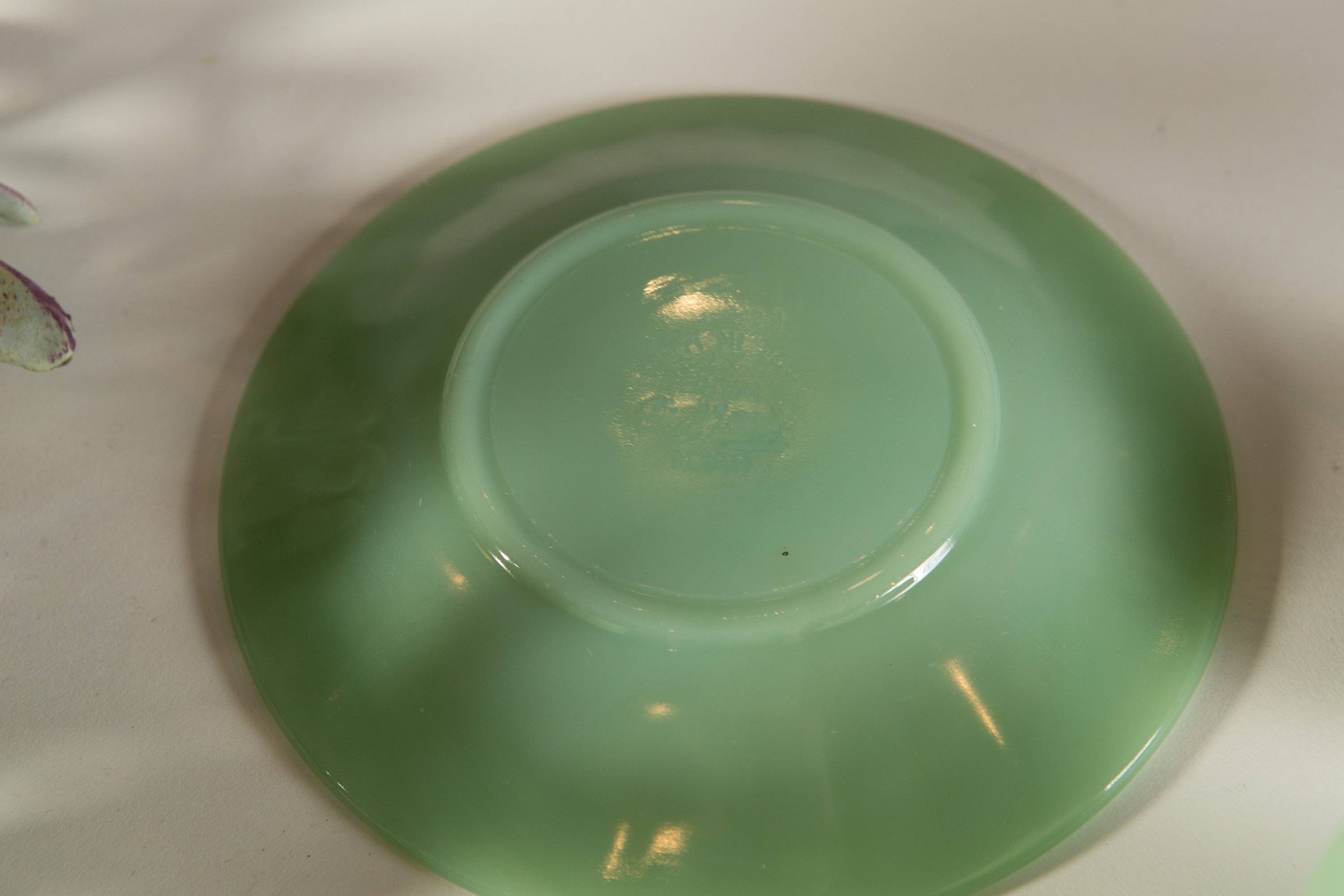 Vintage Jadeite Mugs Green Milk Glass Mugs and Saucers 8oz Coffee