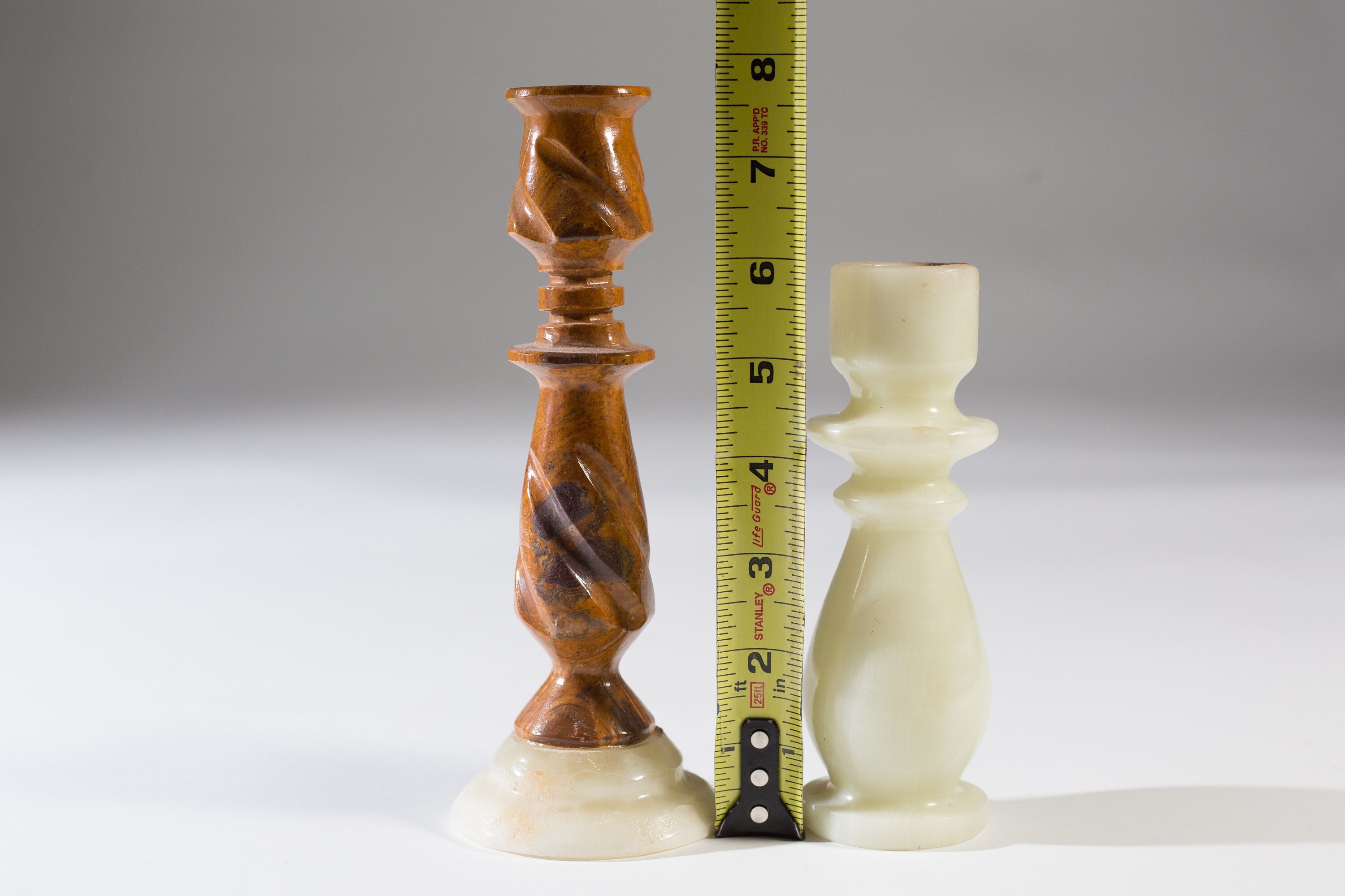 Stone Candlestick Holders Pair of Vintage Witchy Candlestick Holders