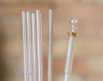 Vintage Chemical Straws - Medical-grade laboratory glass straws -Antique Medical / Apothecary / Pharmacy / Chemist Clear Tubes